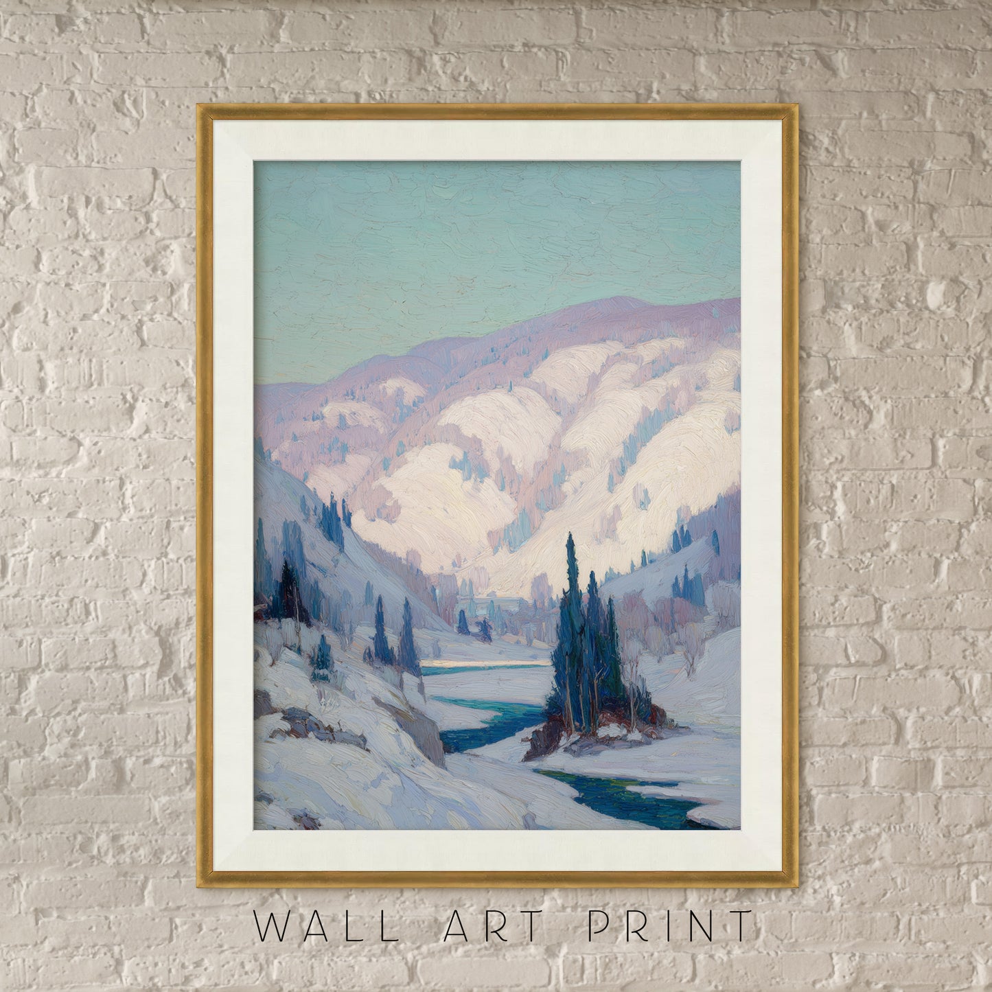 Art Print | First Creek in Winter, Mountain Landscape