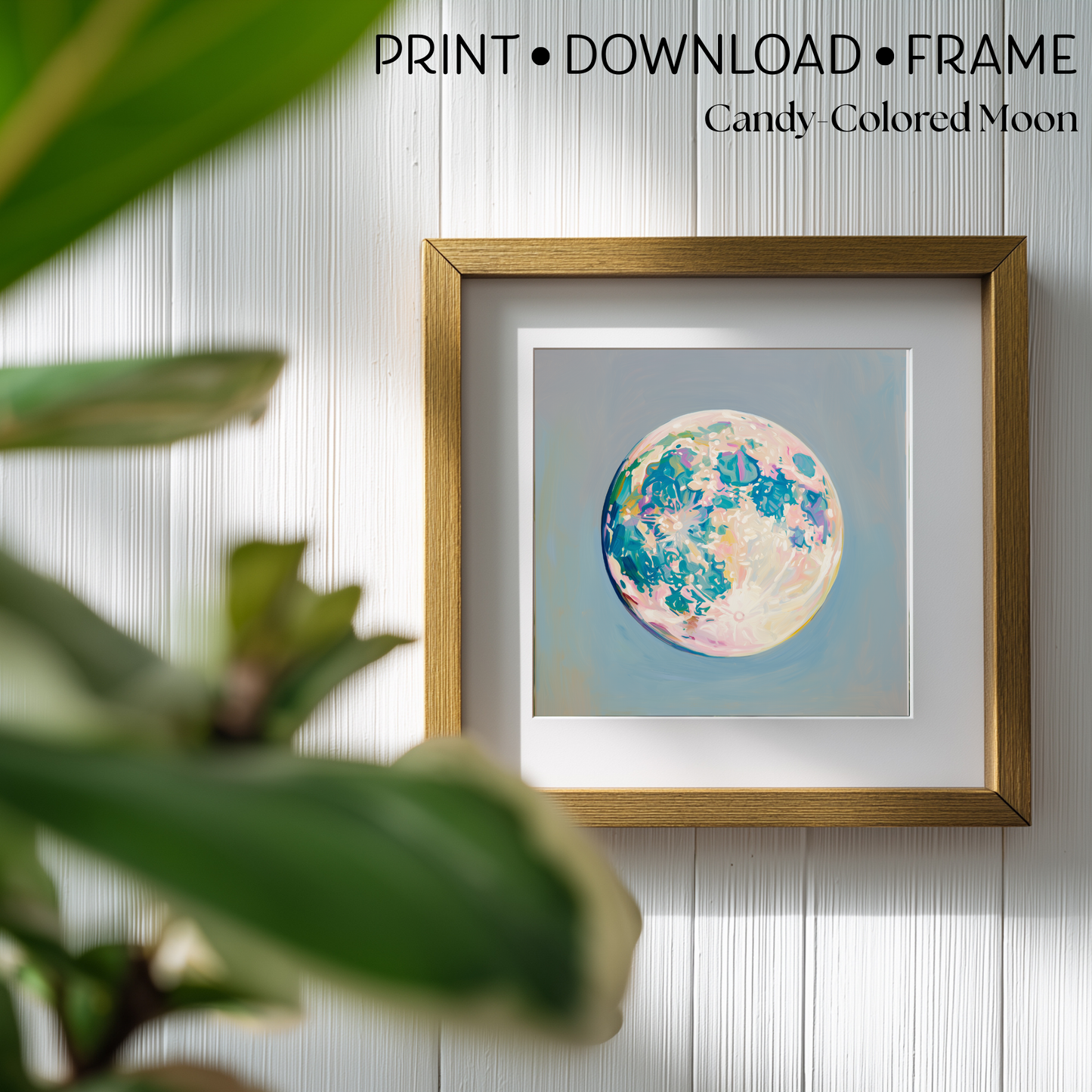 Halloween Full Moon Art Print: Witchy Wall Decor (Digital Download, 5 Sizes Included)