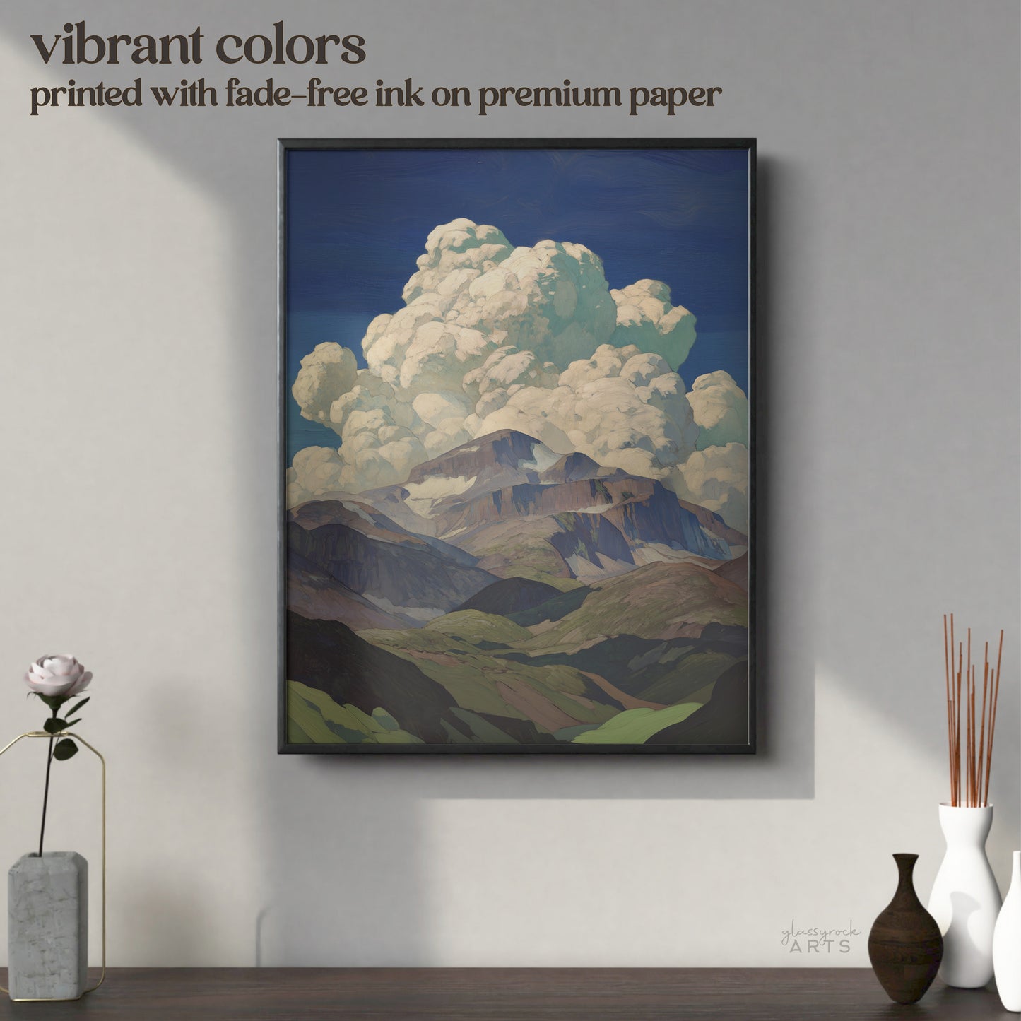 Art Print | Storm over Pike's Peak, Mountain Landscape