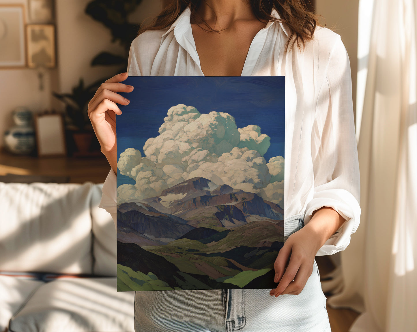 Art Print | Storm over Pike's Peak, Mountain Landscape