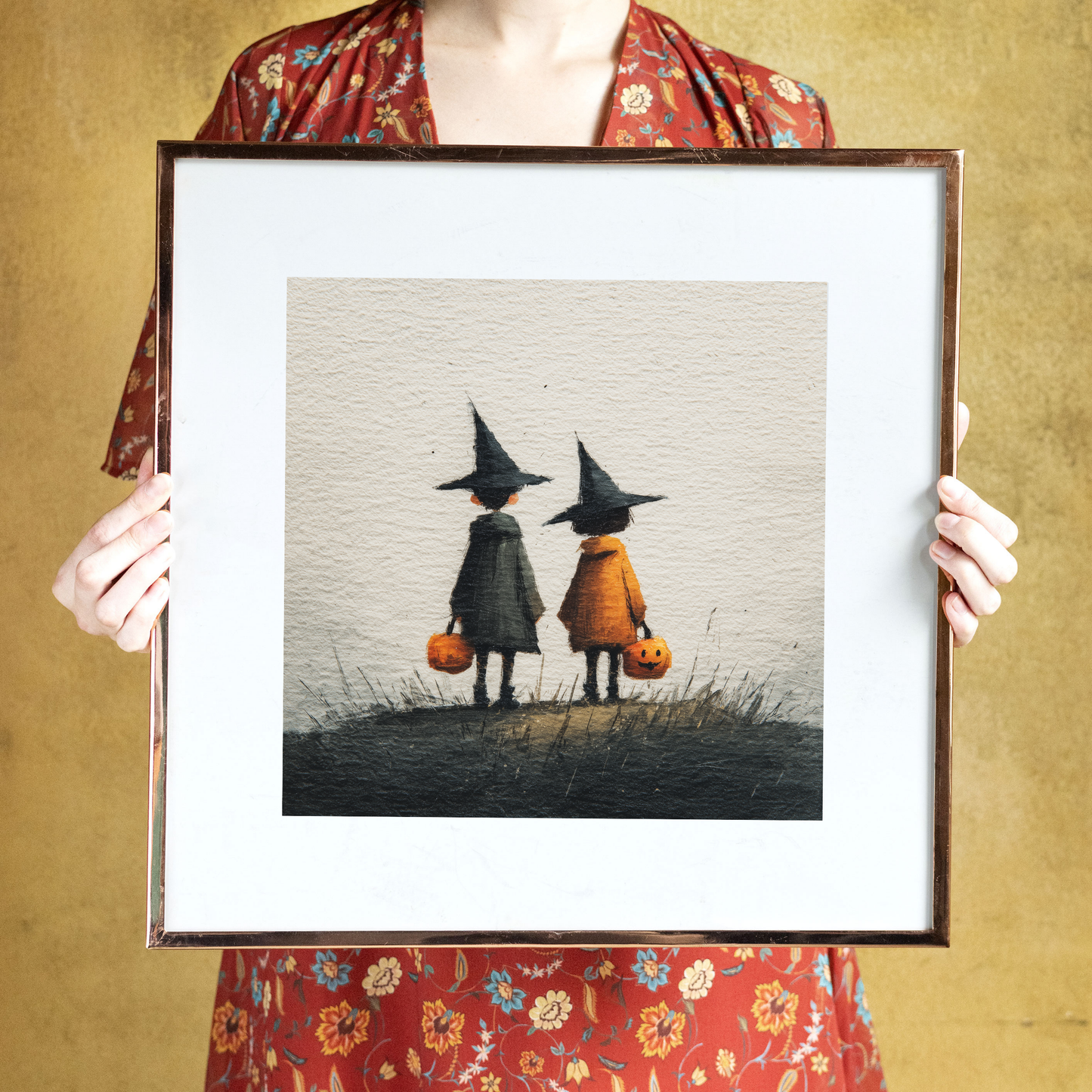 Halloween Printable Trick or Treat Wall Art, Original Artwork with 5 Aspect Ratios Included, Instant Digital Download, Printable Art