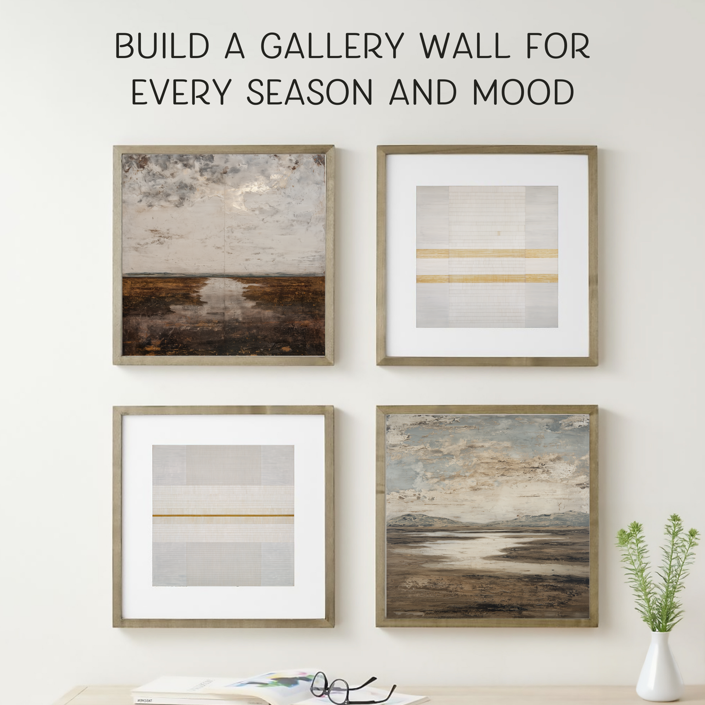 Printable Minimalist Wabi Sabi Big Sky Landscape Art Print
