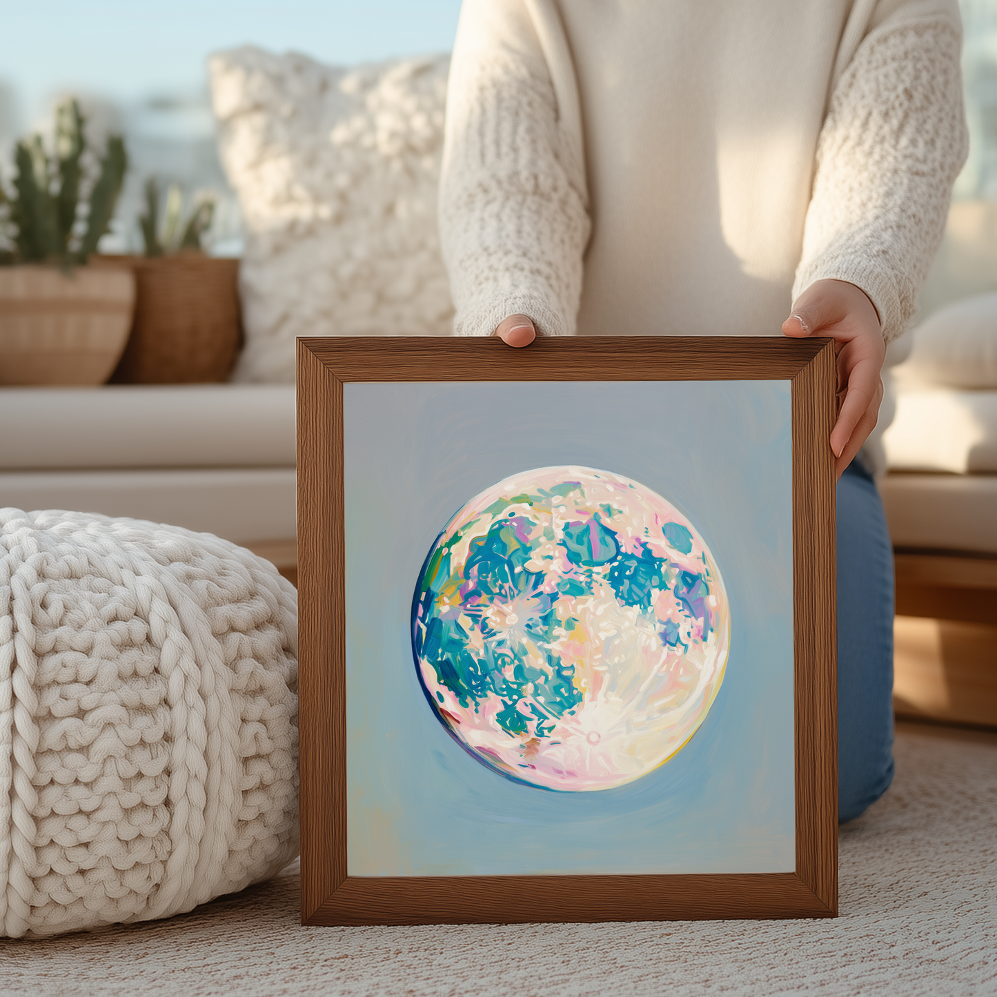 Halloween Full Moon Art Print: Witchy Wall Decor (Digital Download, 5 Sizes Included)
