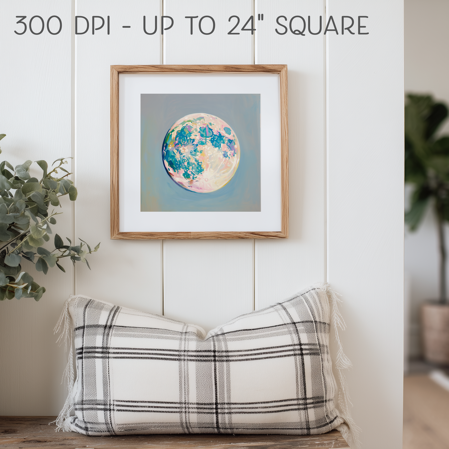 Halloween Full Moon Art Print: Witchy Wall Decor (Digital Download, 5 Sizes Included)