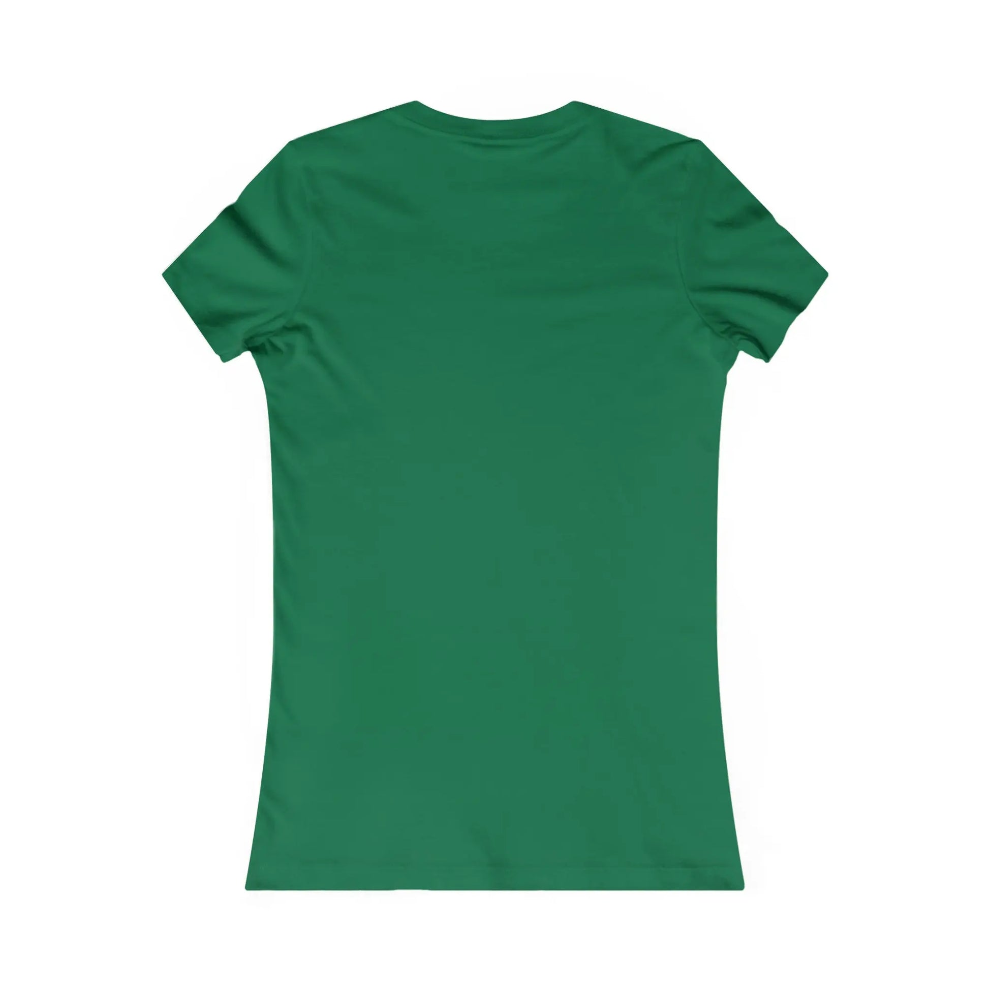 The white backdrop showcases a Stained Glass Sunflower Womens Tee Shirt by Bella+Canvas. Highlighting sustainable fashion, the tee is displayed from the back with short sleeves and a round neckline, all in green.