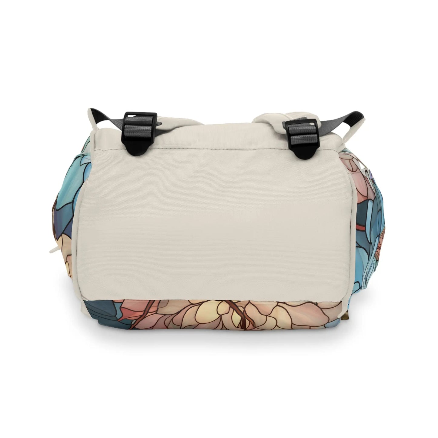 Stained Glass Flowers Multi-Purpose Diaper Backpack
