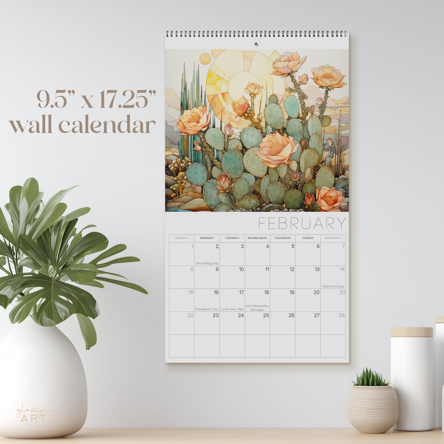 Desert Flowers 2026 Wall Calendar