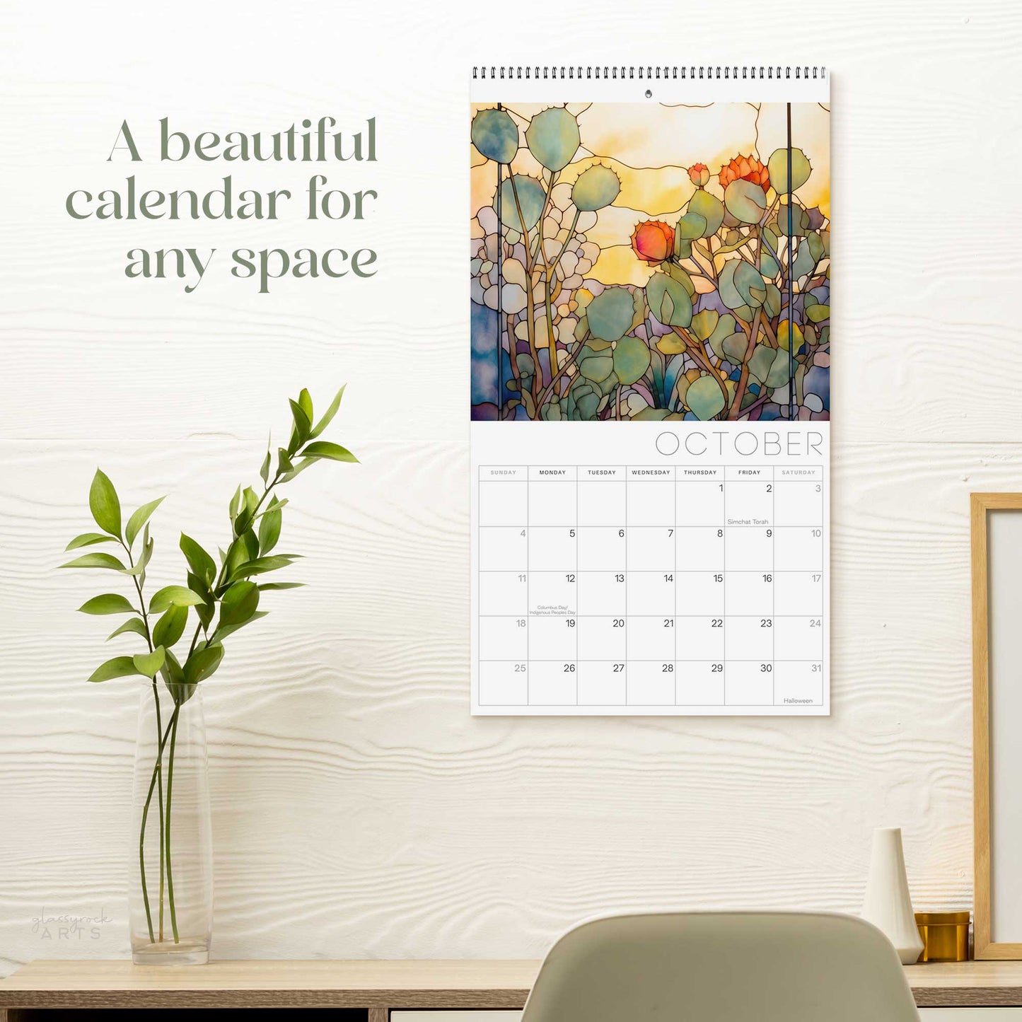 Desert Flowers 2026 Wall Calendar