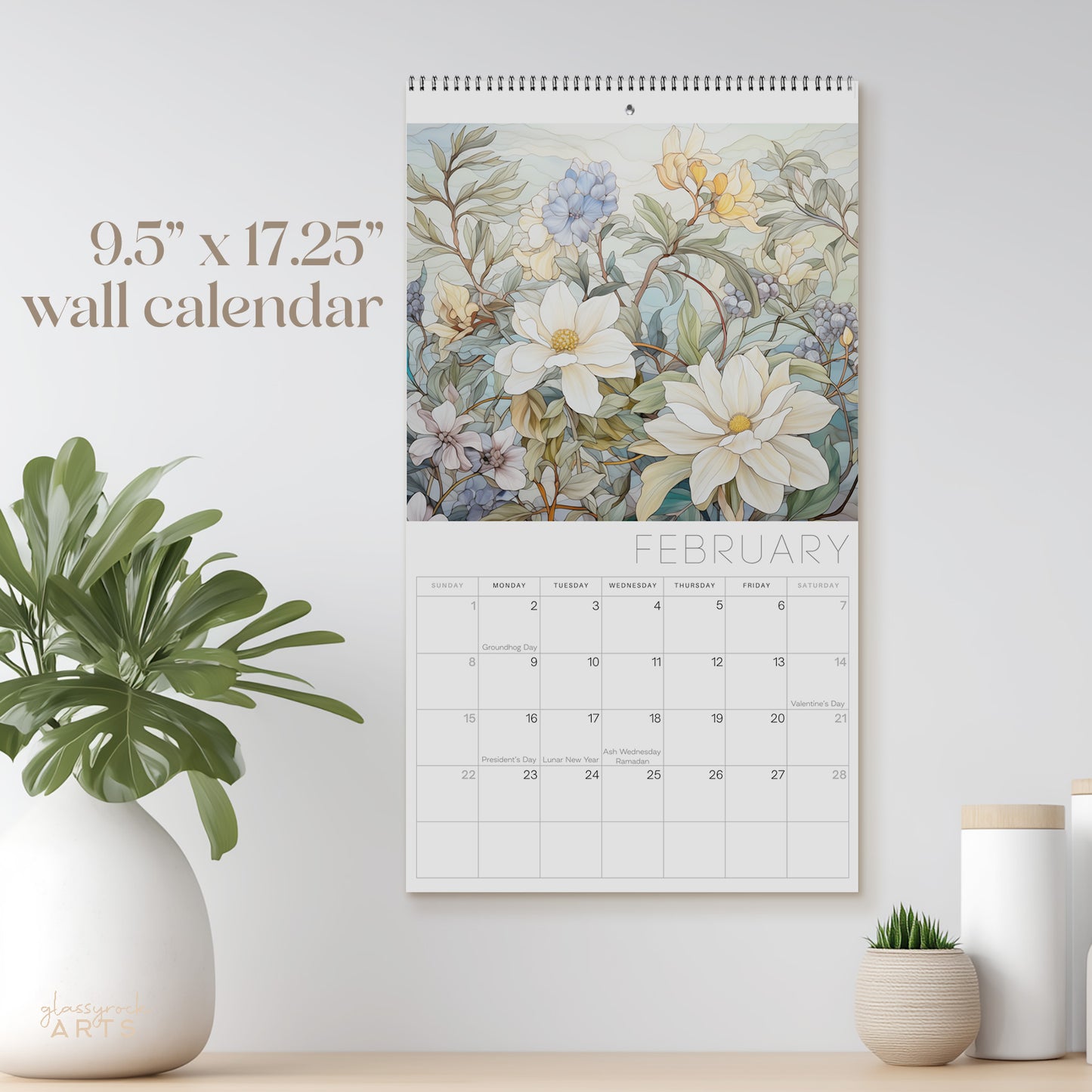 Flowers 2026 Wall Calendar