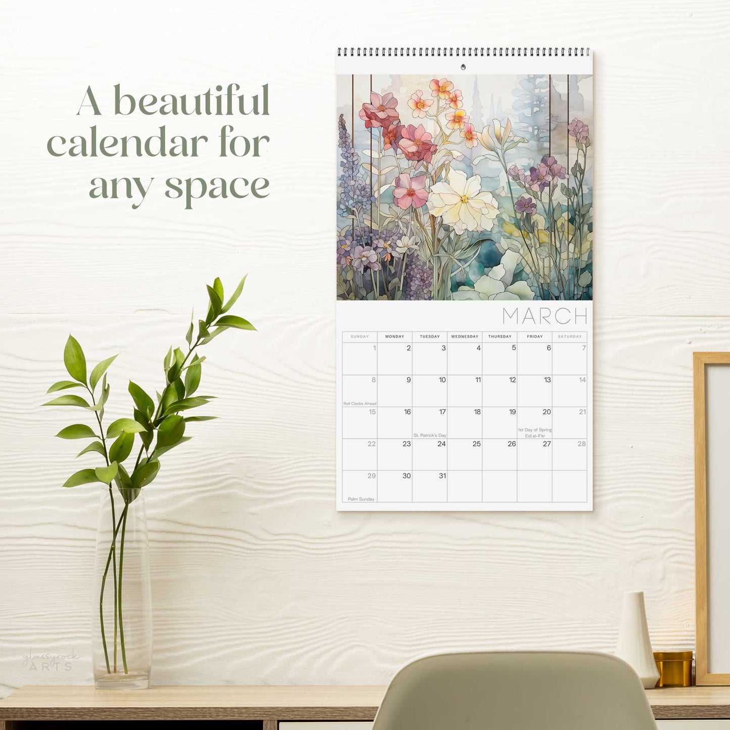 Flowers 2026 Wall Calendar