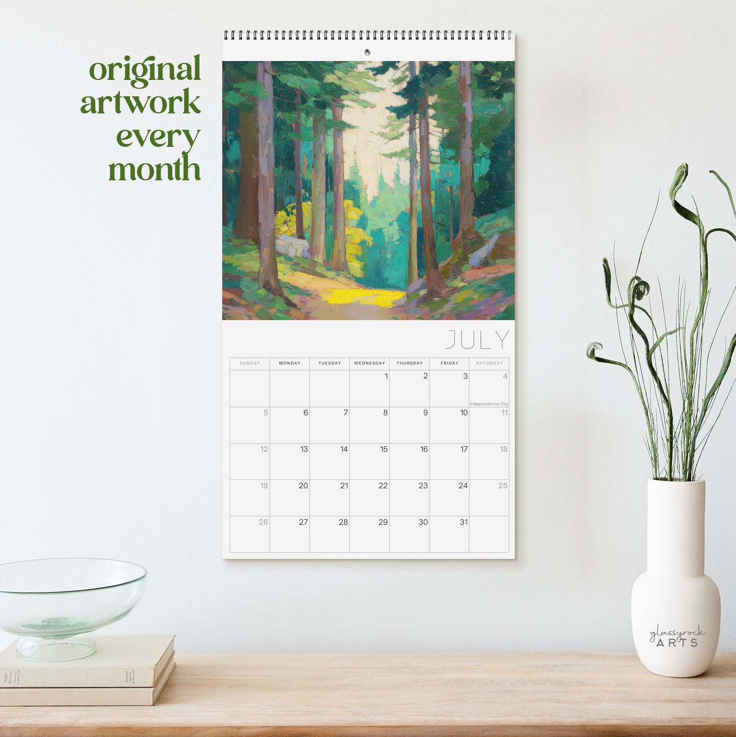 Hidden Forests 2026 Wall Art Calendar