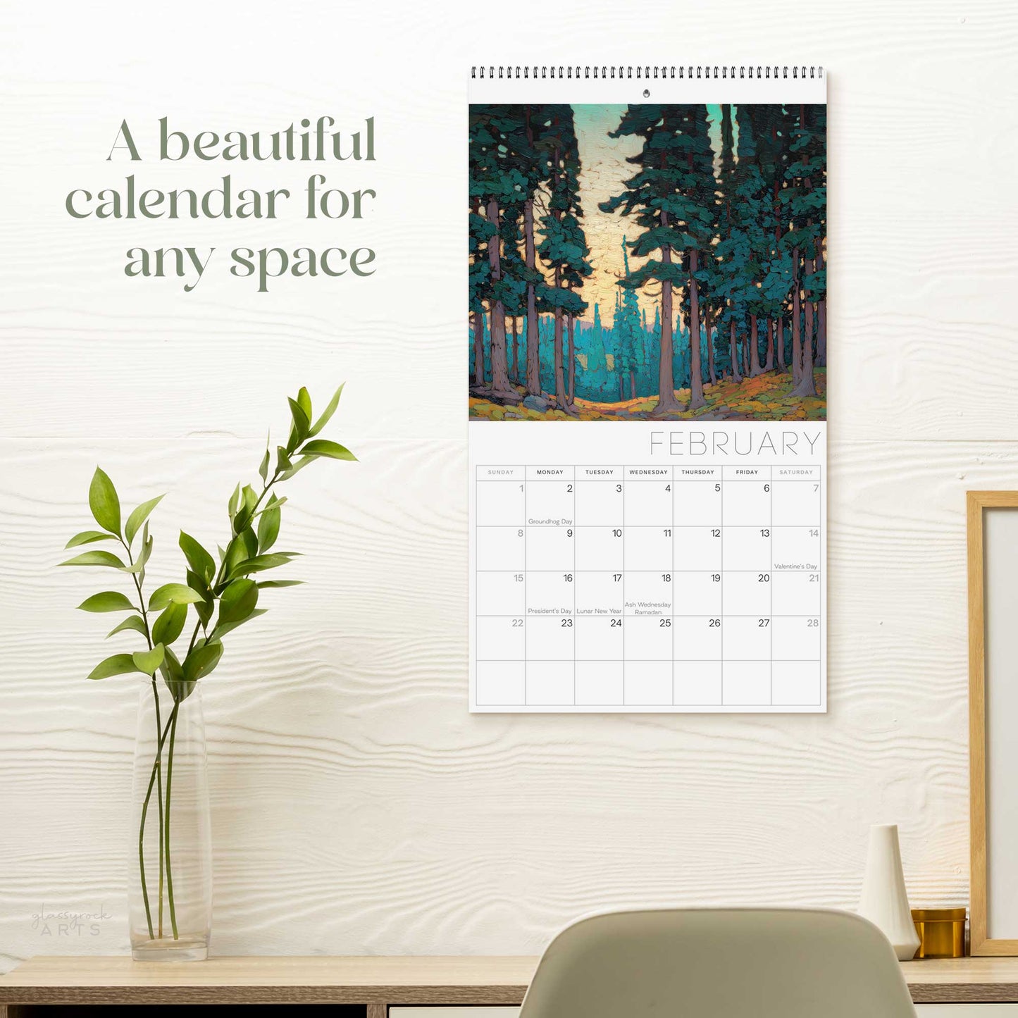 Hidden Forests 2026 Wall Art Calendar
