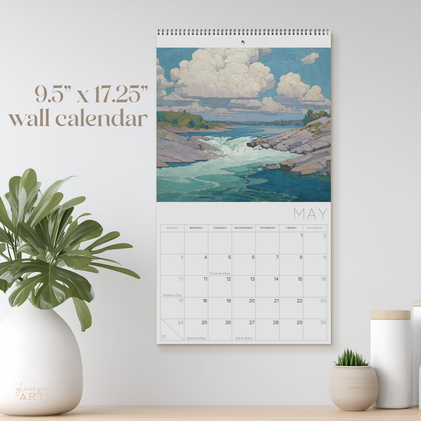 Rivers 2026 Wall Art Calendar