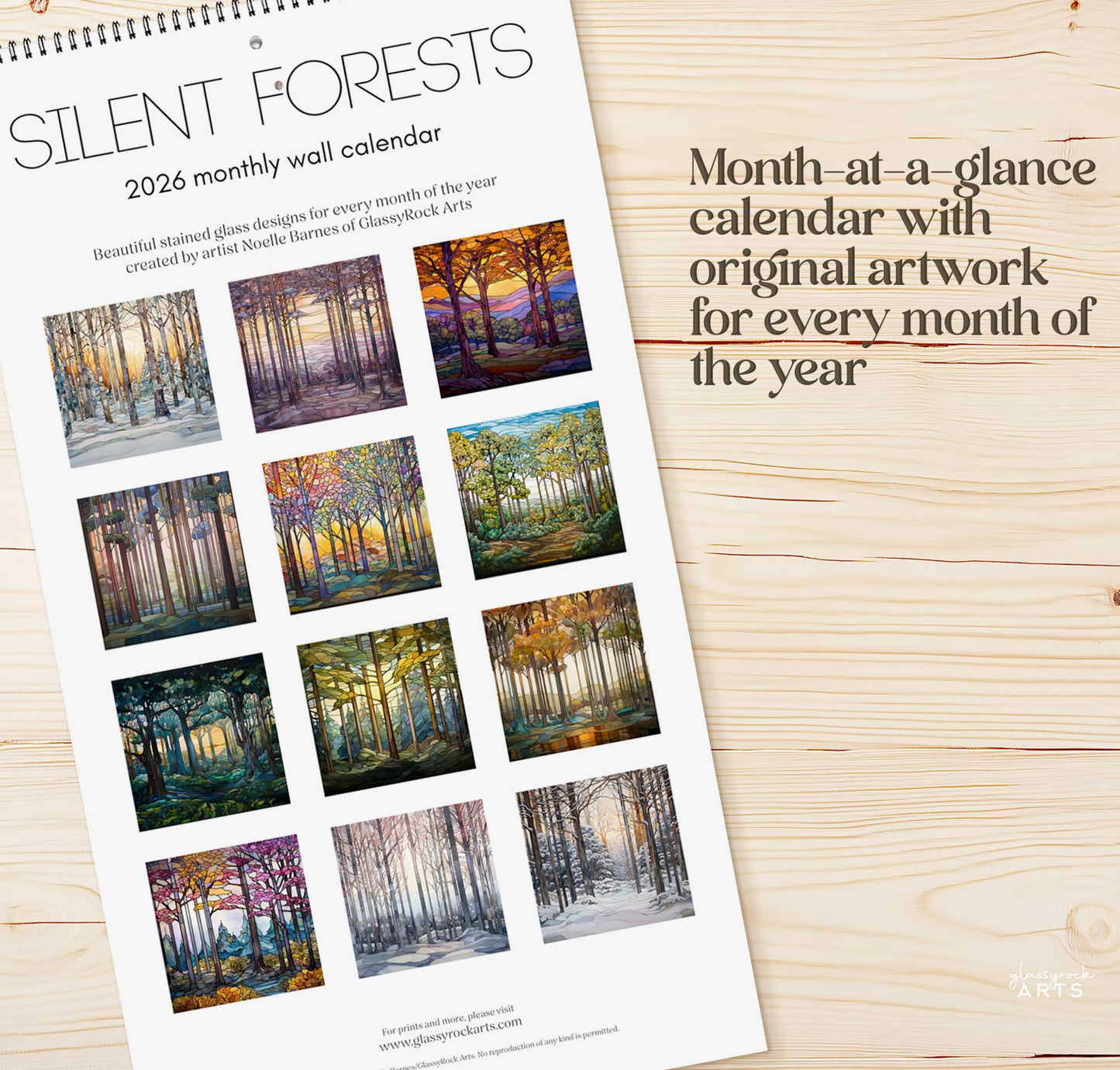 Silent Forests 2026 Wall Calendar