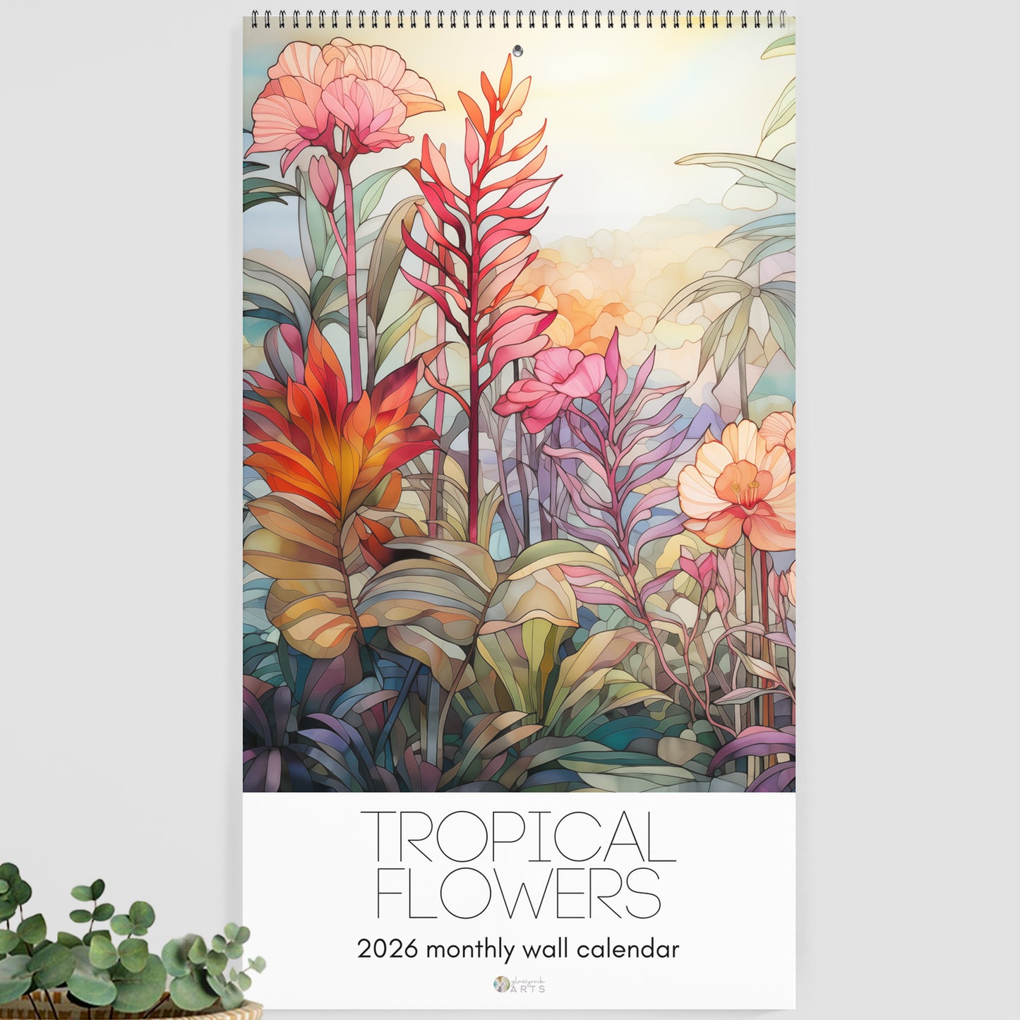 Tropical Flowers 2026 Wall Calendar
