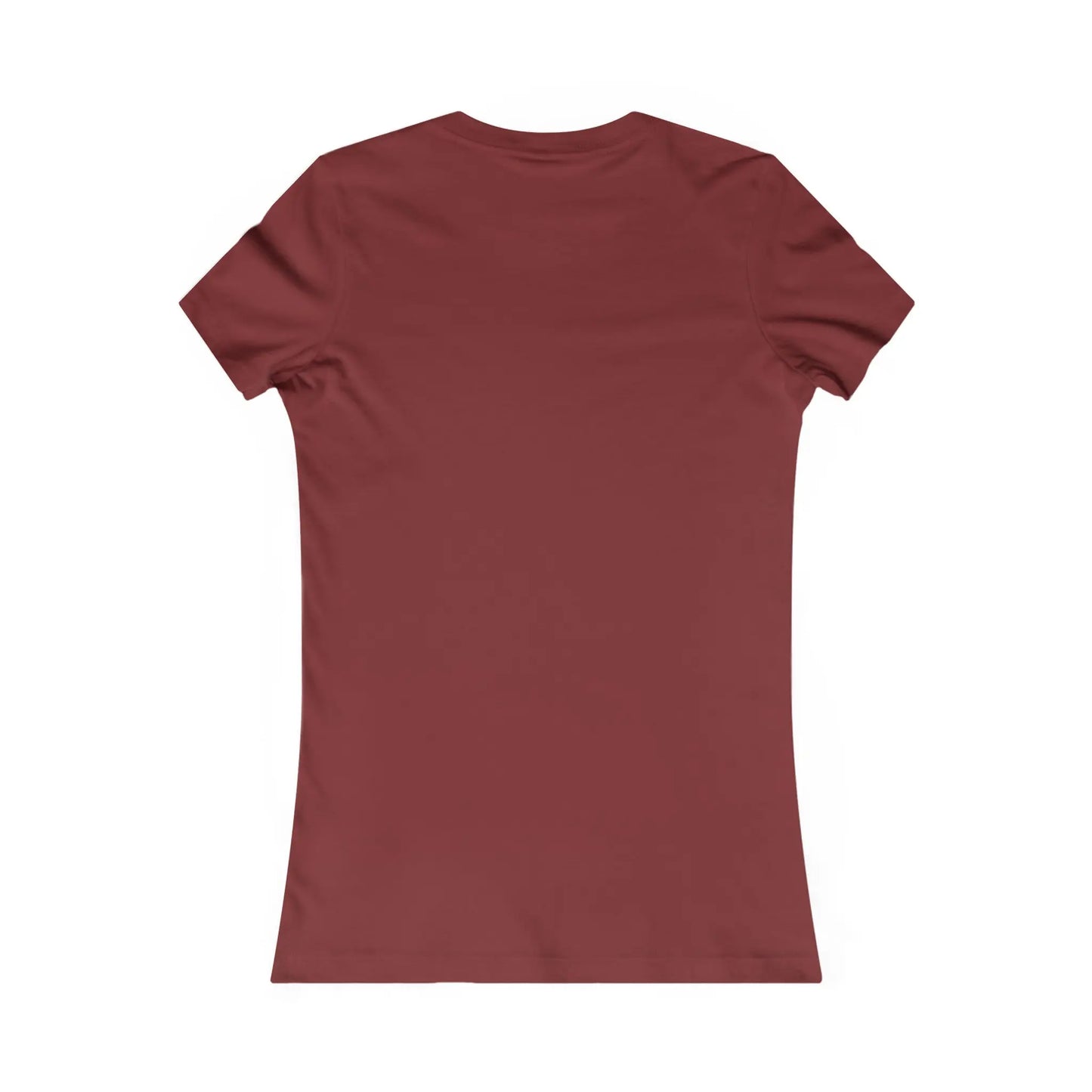 Back view of a mauve Stained Glass Heart Womens Tee Shirt, short-sleeved and fitted with a crew neck. Displayed on white background, it subtly hints at a stained glass design.