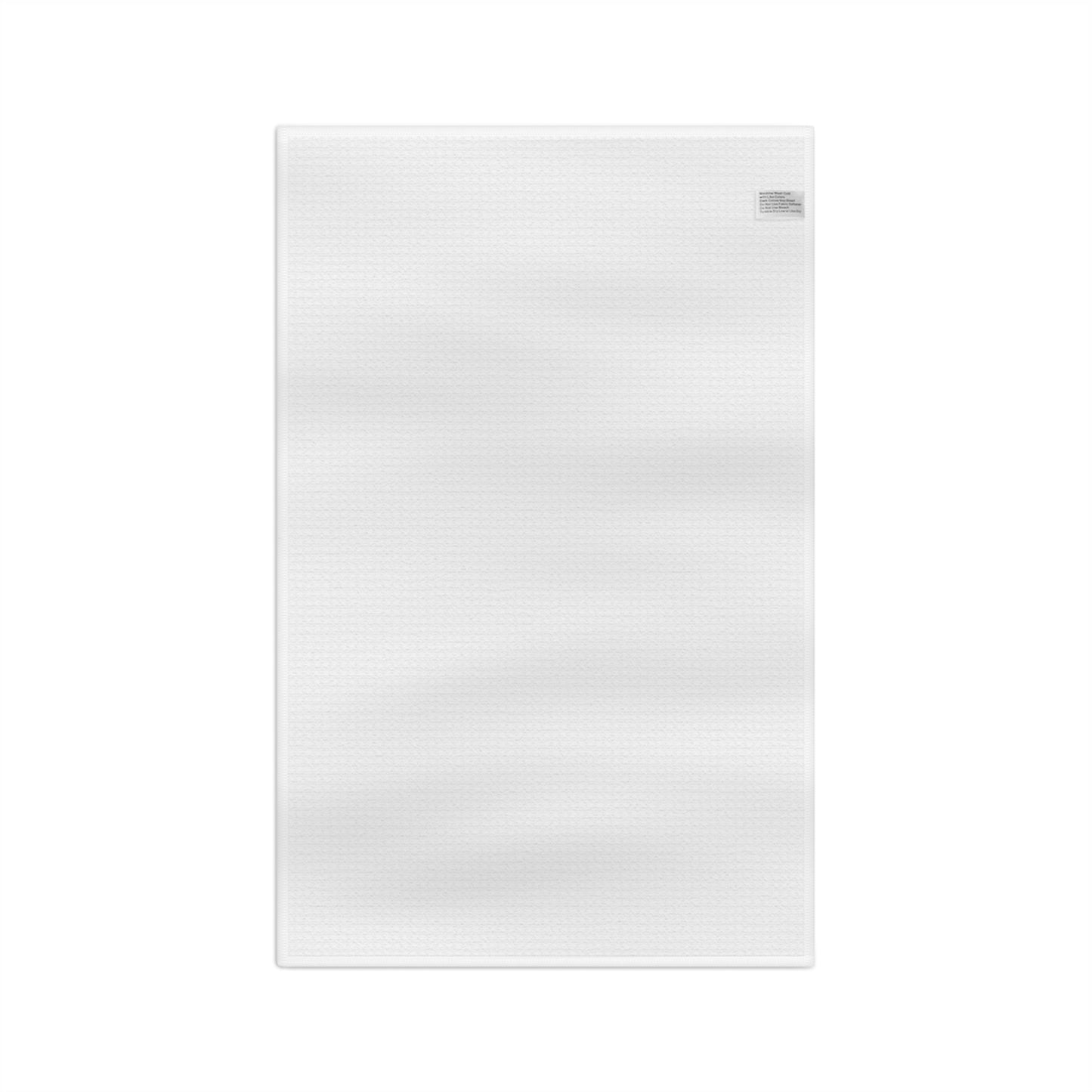 Stained Glass White Wisteria Kitchen Tea Towel - 16x25" Soft Waffle Towel