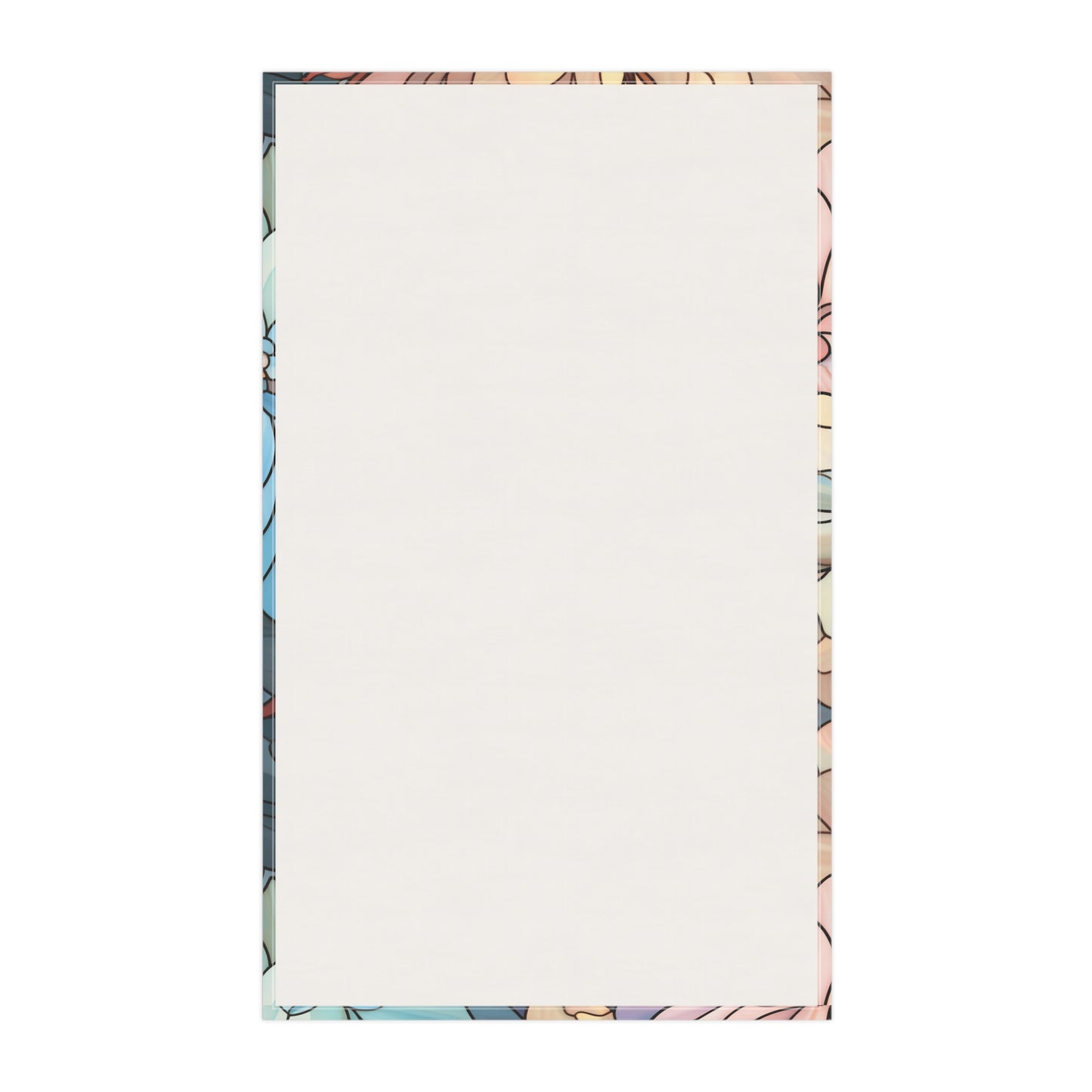 Stained Glass Flowers Kitchen Towel