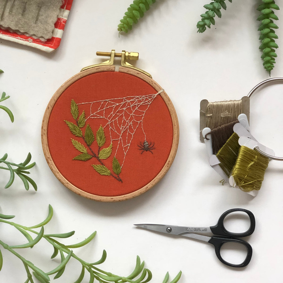 A Spider's Web - Insect Embroidery Kit for Beginners