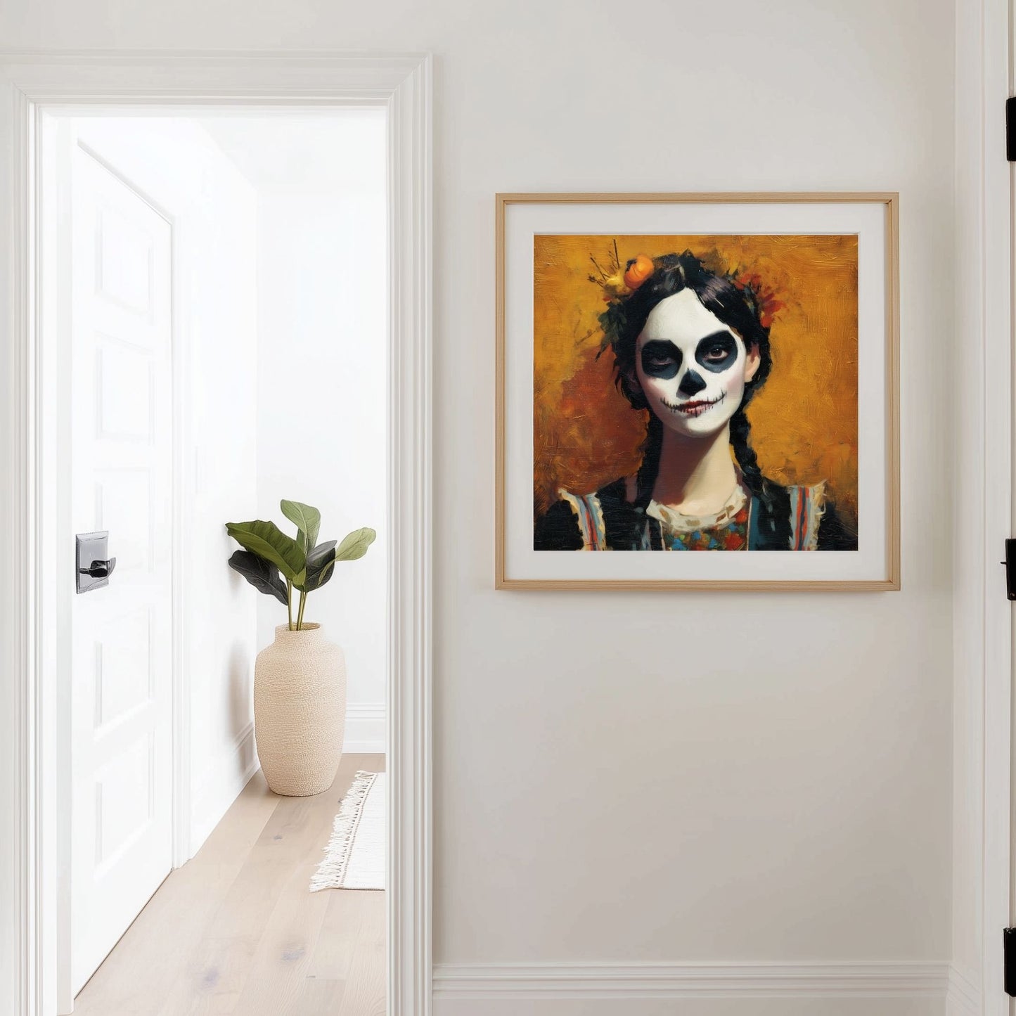 Halloween Costume Party Wall Art: Square Printable Portrait Decor (Digital Download, 5 Sizes Included)