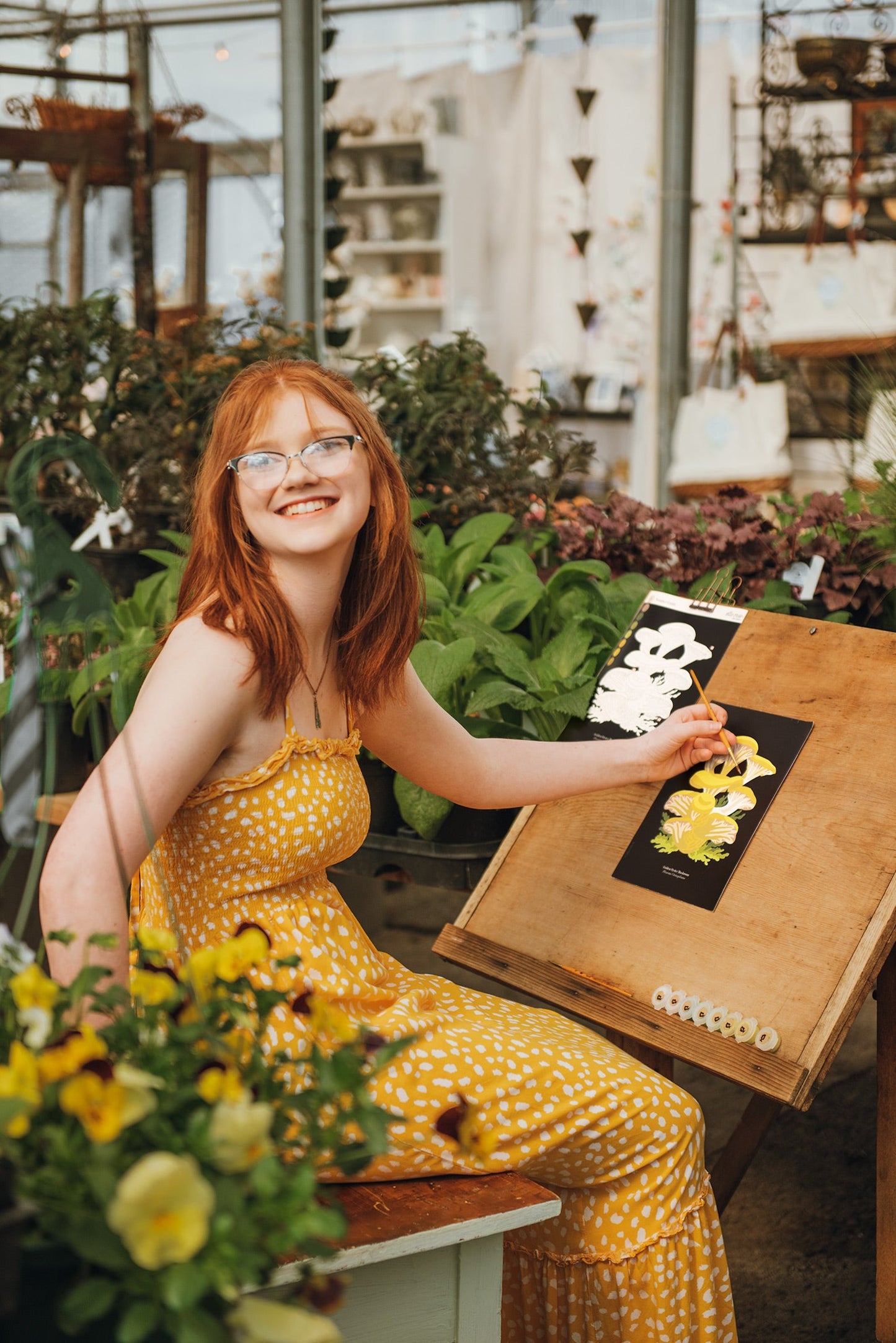 Golden Oyster Mushrooms | 8x10 paint-by-number kit