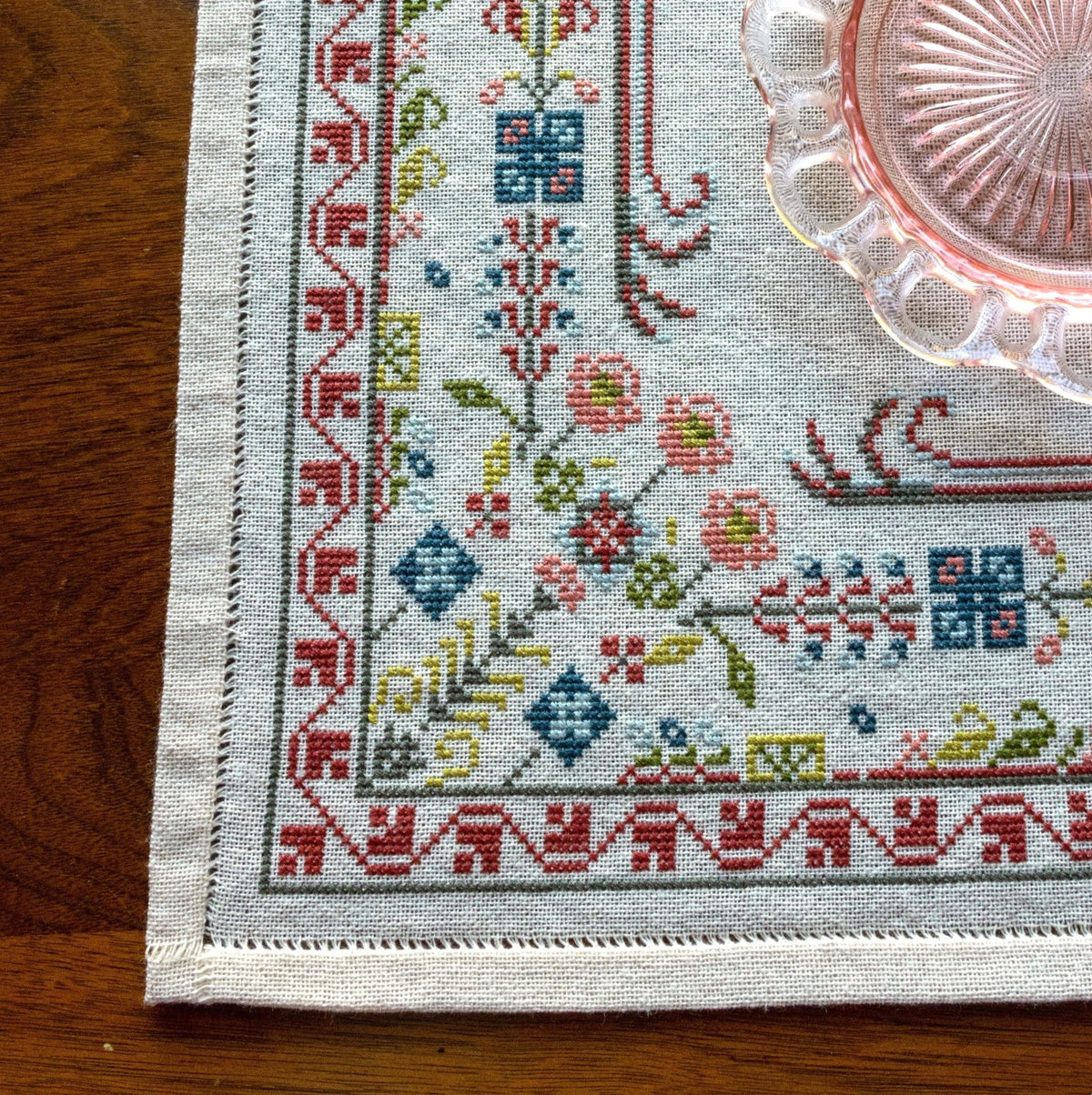Evangeline Border cross stitch folk embroidery kit