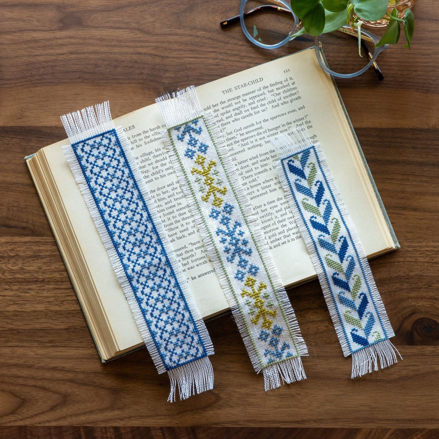 Folk Fabric Sampler Bookmark cross stitch kit