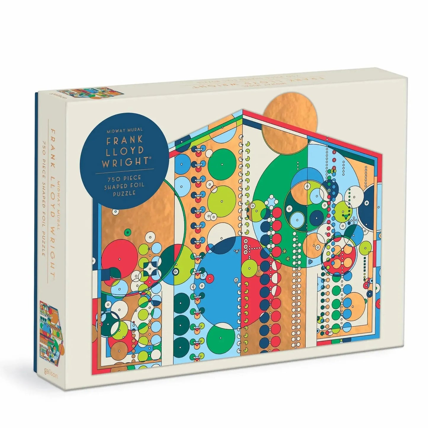 Frank Lloyd Wright Midway Mural 750 Piece Shaped Jigsaw Puzzle Galison - Jigsaw Puzzle from Puzzle Merchant