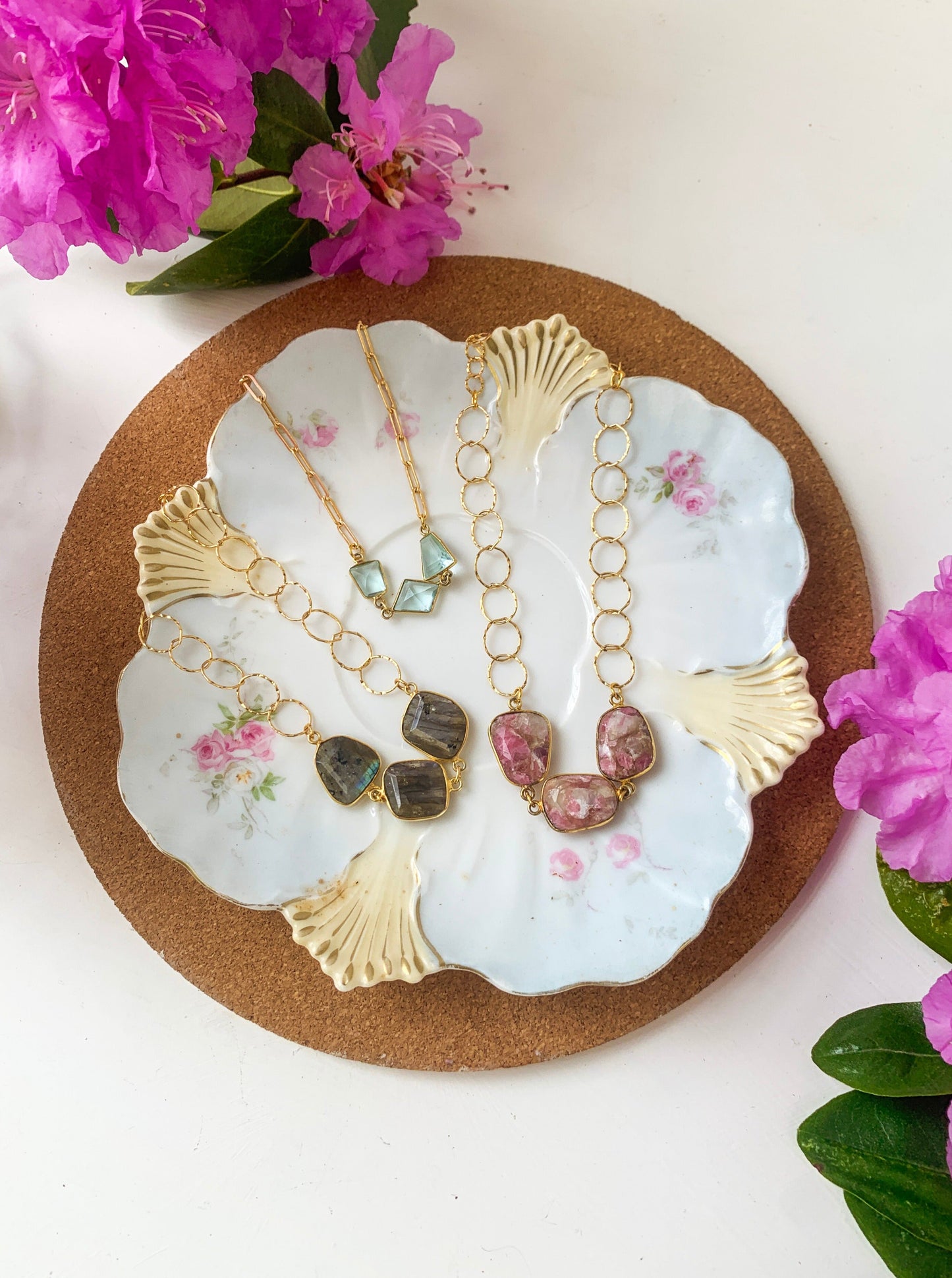 Aqua Quartz Magnetic Necklace - Necklaces from Ash & Rose