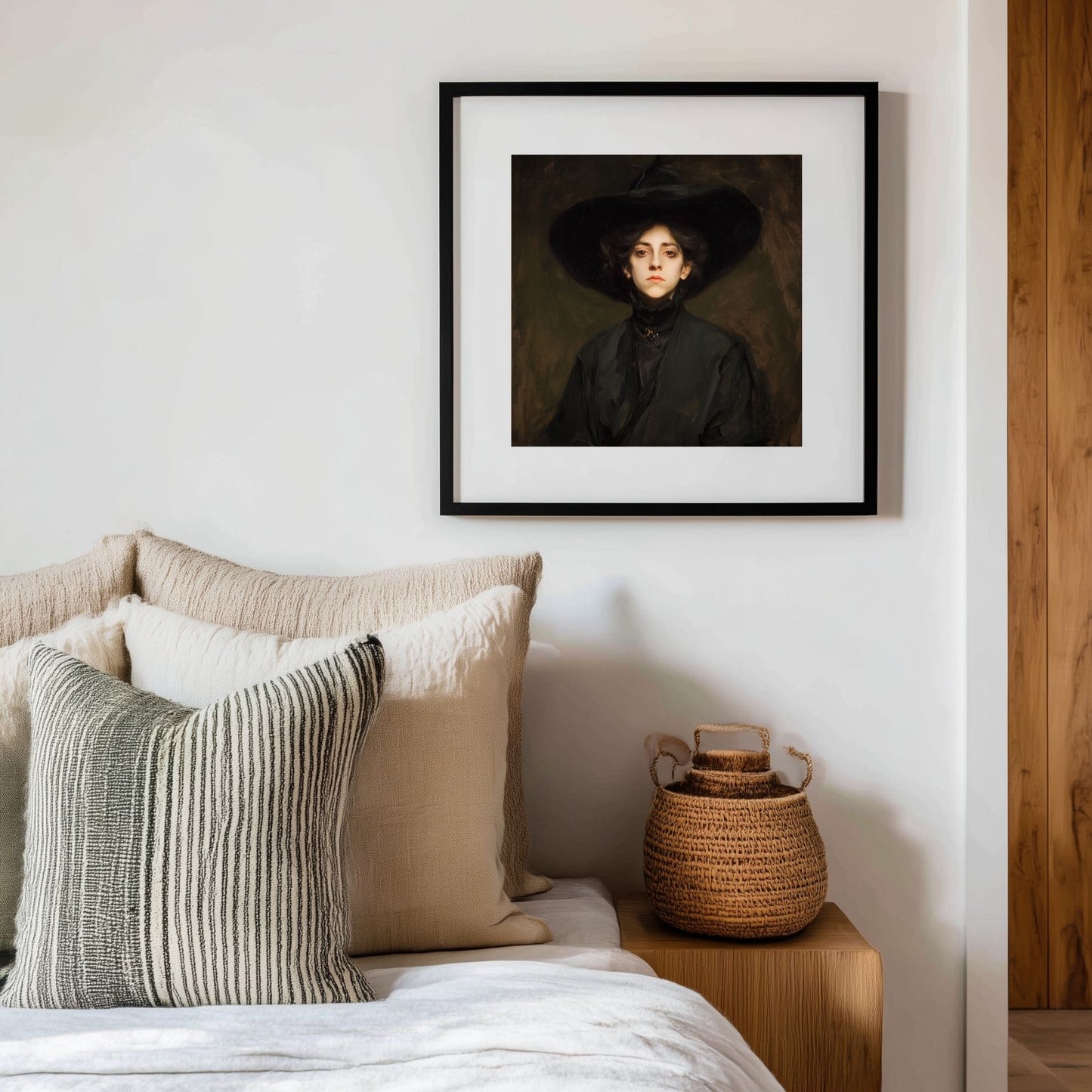 Halloween Witch Portrait Art Print: Spooky Wall Decor (Digital Download, 5 Sizes Included)