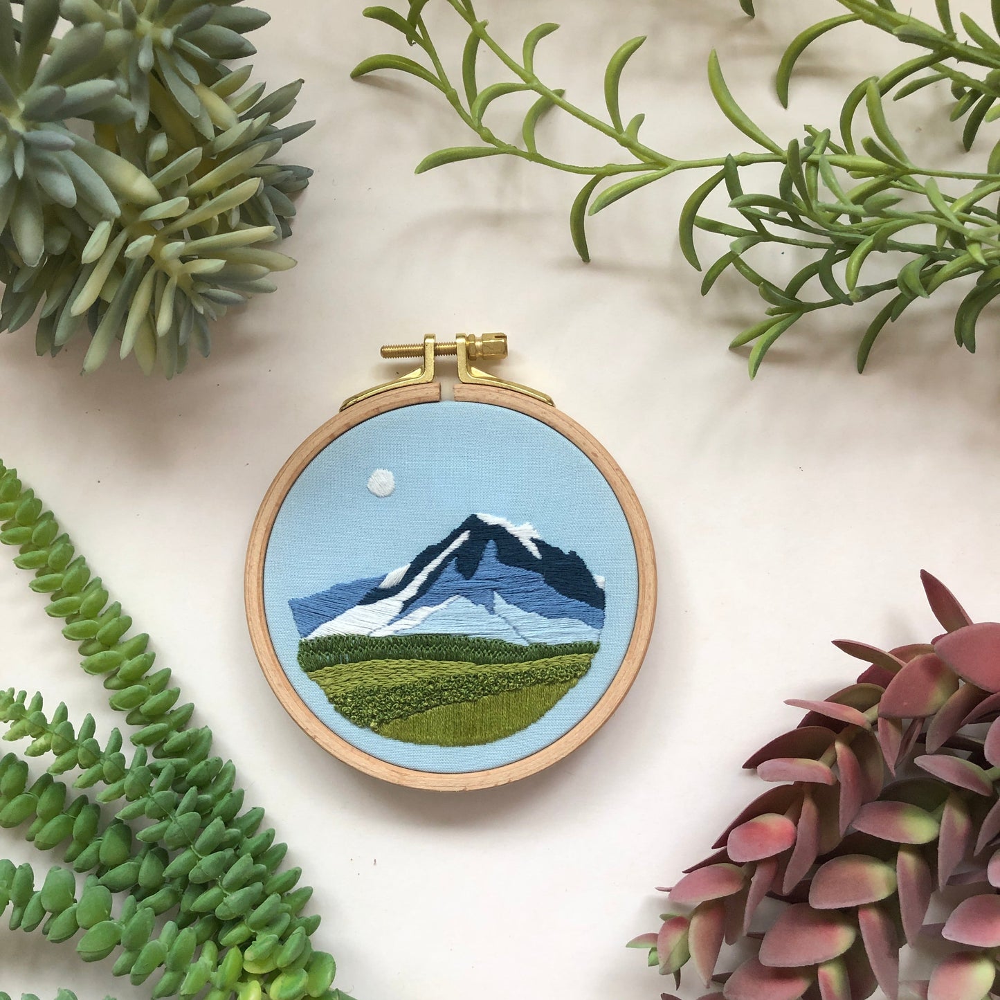Mountain View - Landscape Embroidery Kit for Beginners