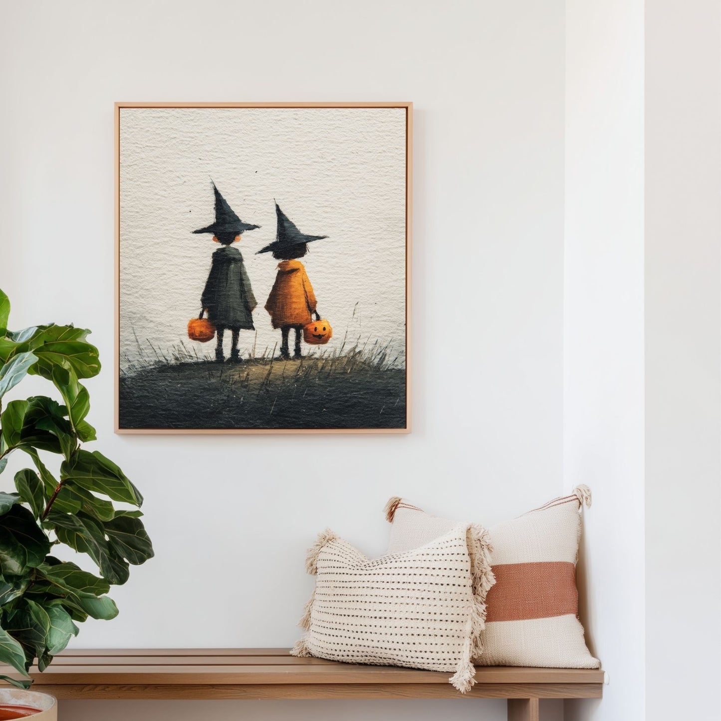 Halloween Printable Trick or Treat Wall Art, Original Artwork with 5 Aspect Ratios Included, Instant Digital Download, Printable Art