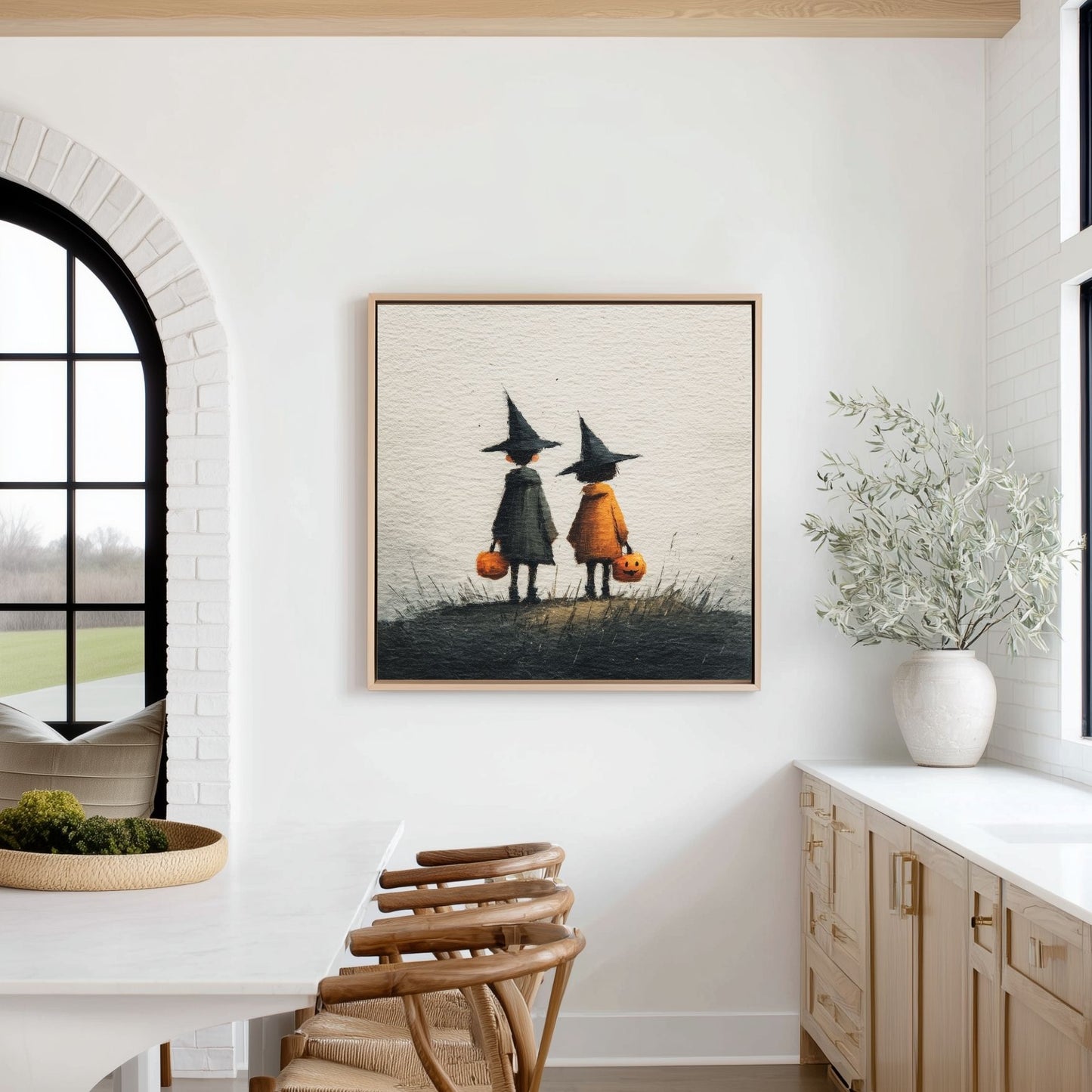 Halloween Printable Trick or Treat Wall Art, Original Artwork with 5 Aspect Ratios Included, Instant Digital Download, Printable Art