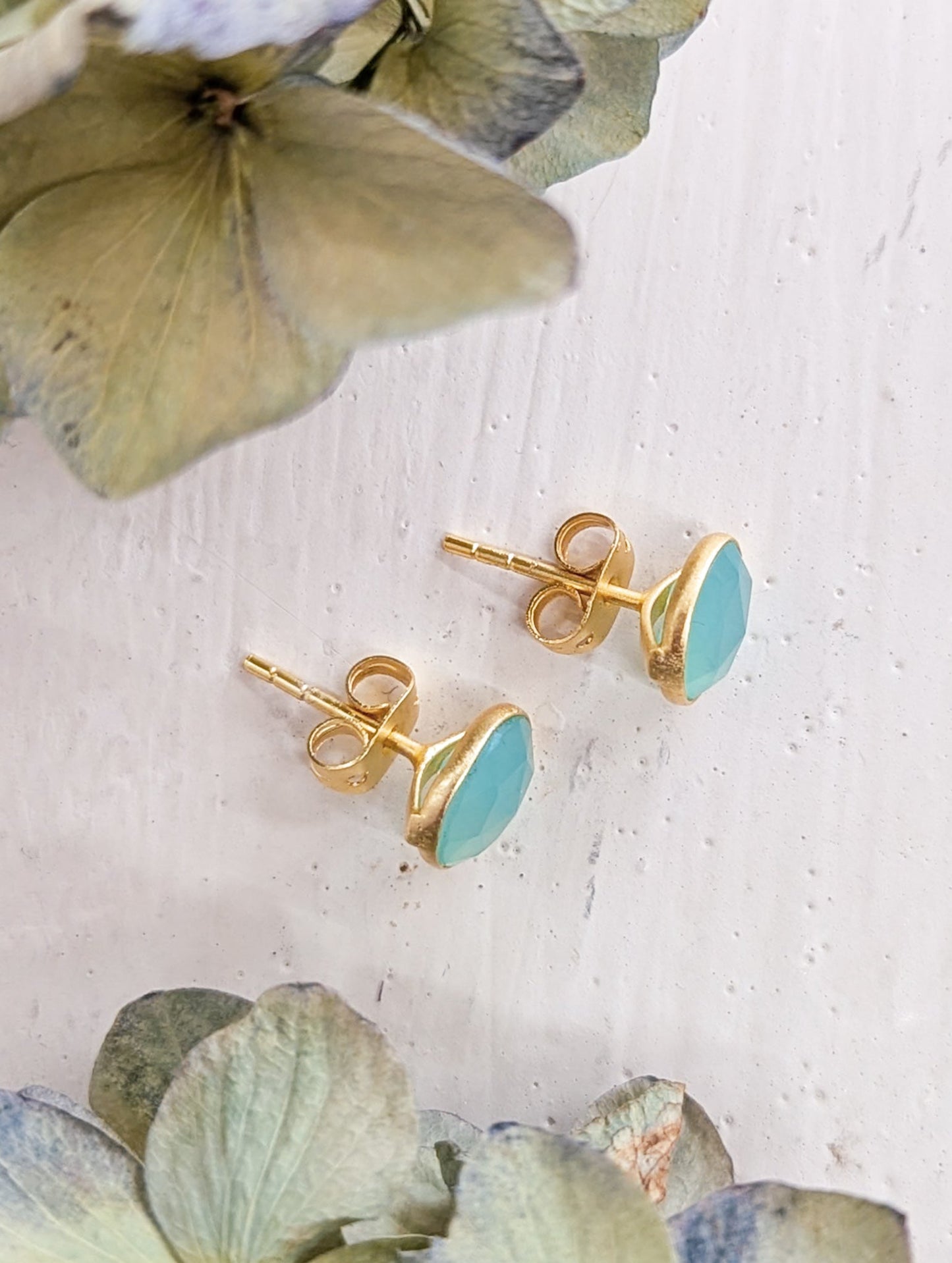 Pebble Stud Earrings - Gold - Earrings from Ash & Rose