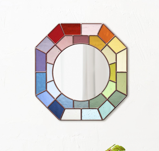 Octagon Mirror Stained Glass Pattern - Crafting Patterns & Molds from GlassyRock Arts