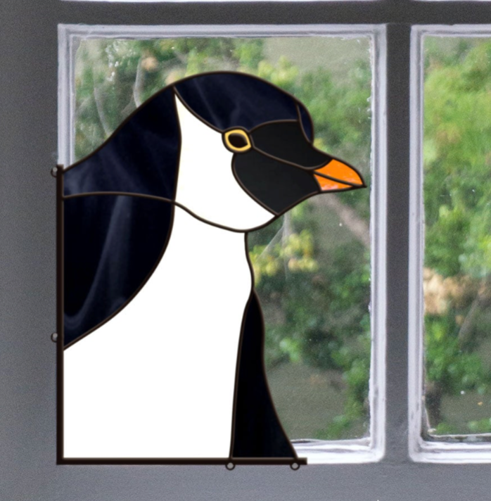 Penguin Stained Glass Pattern - Crafting Patterns & Molds from GlassyRock Arts
