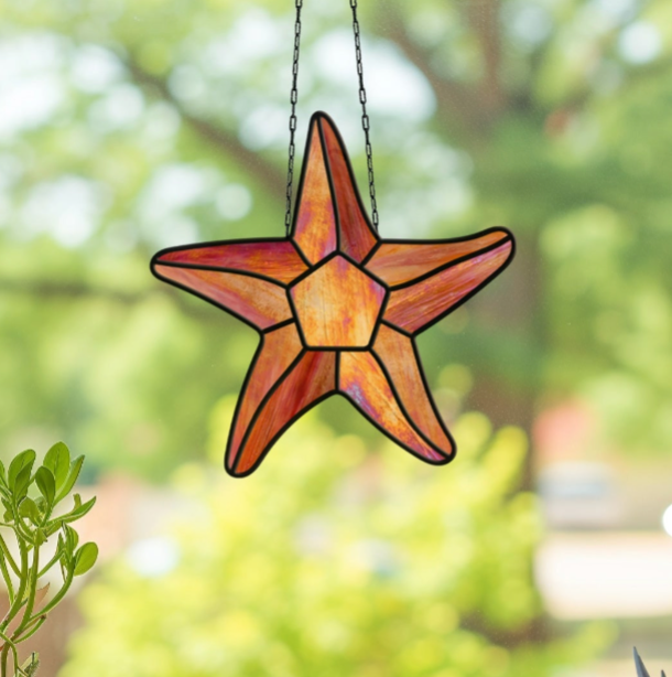 Starfish Stained Glass Pattern - Crafting Patterns & Molds from GlassyRock Arts
