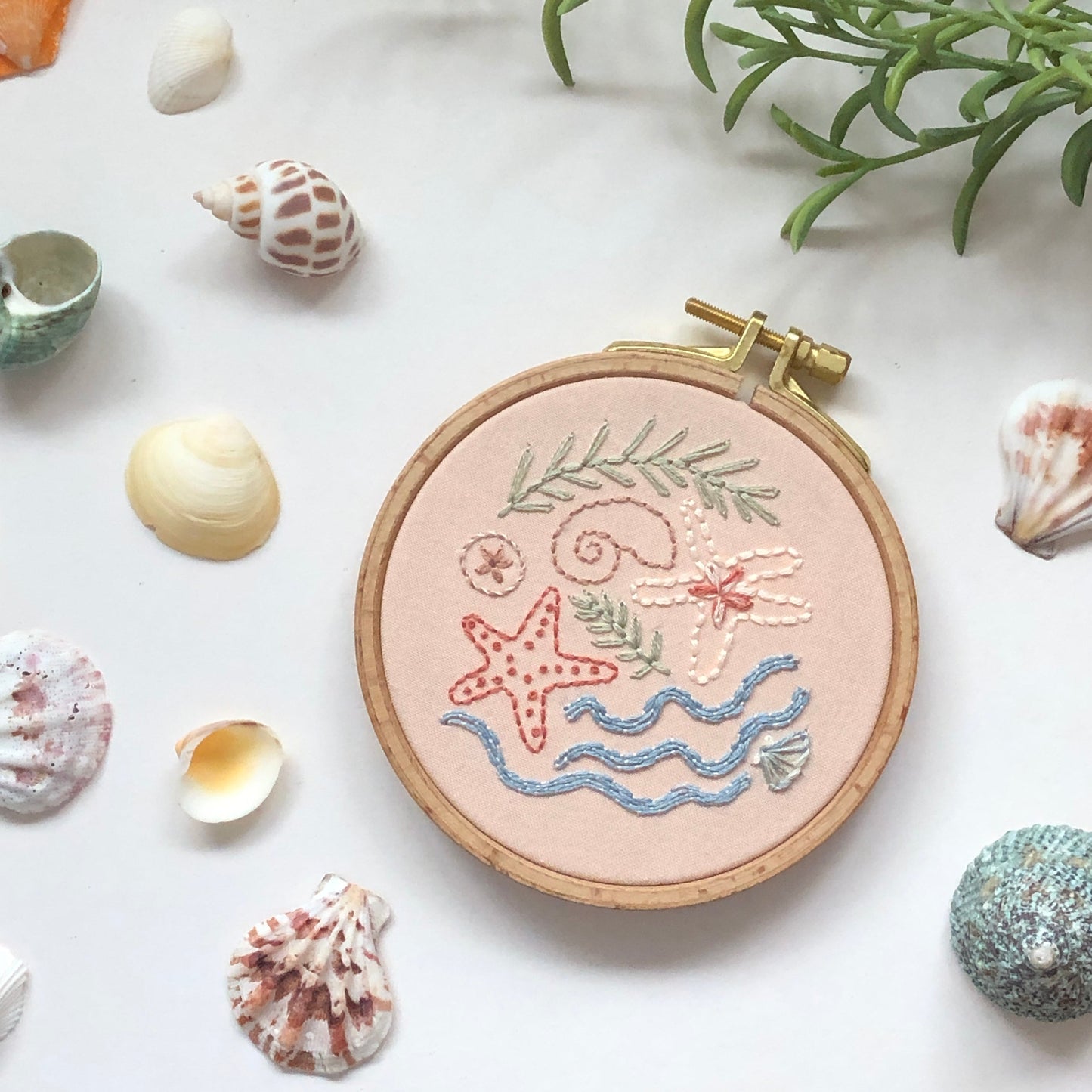 Seaside Treasures - Beach Embroidery Kit for Beginners