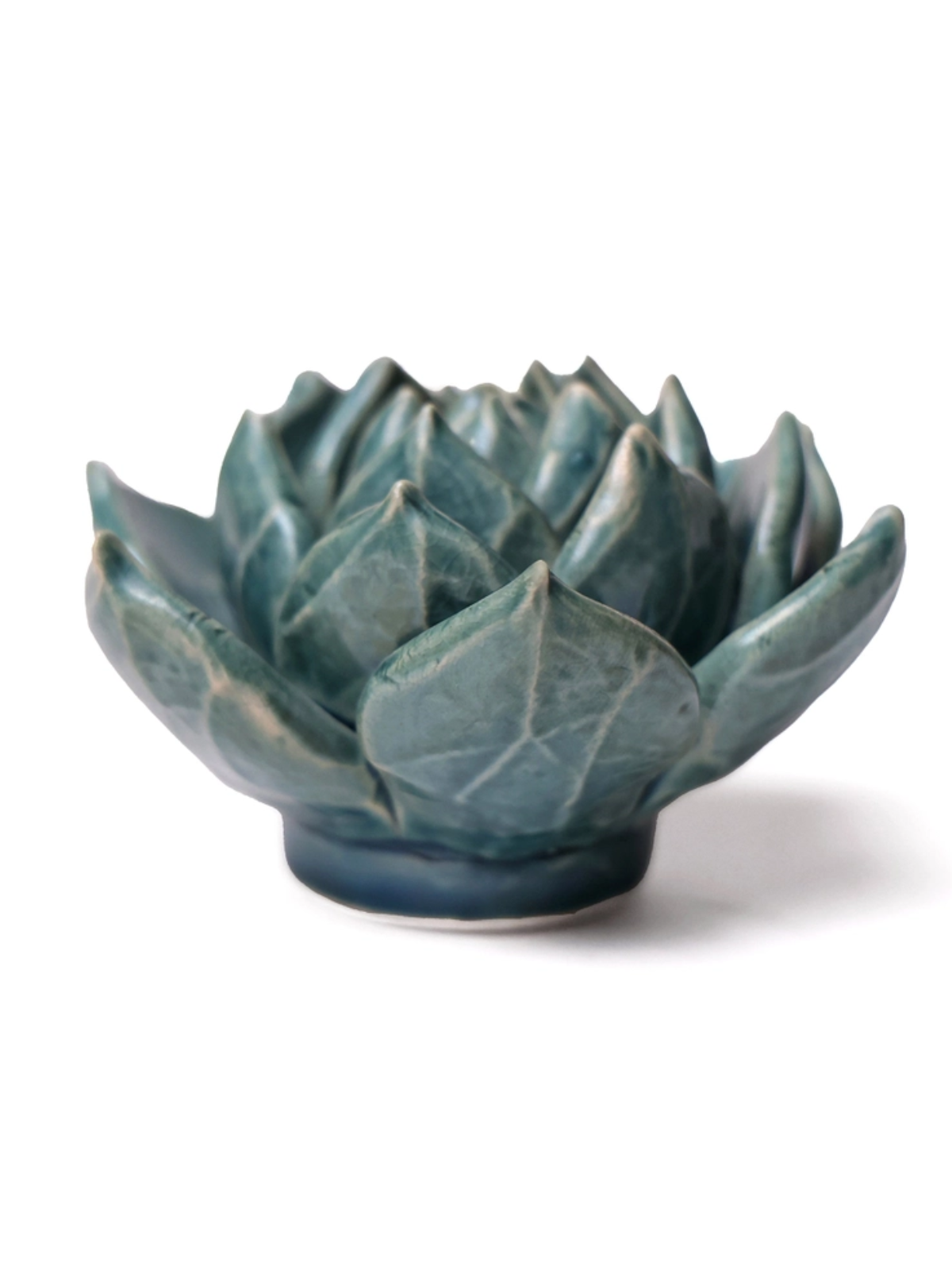 Ceramic Small Teal Succulent - Echeveria - Sculpture from Ash & Rose