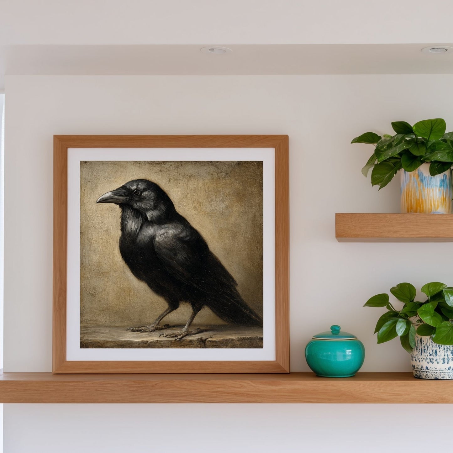 Vintage Halloween Crow Print: Fall Wall Art (Digital Download, 5 Sizes Included)