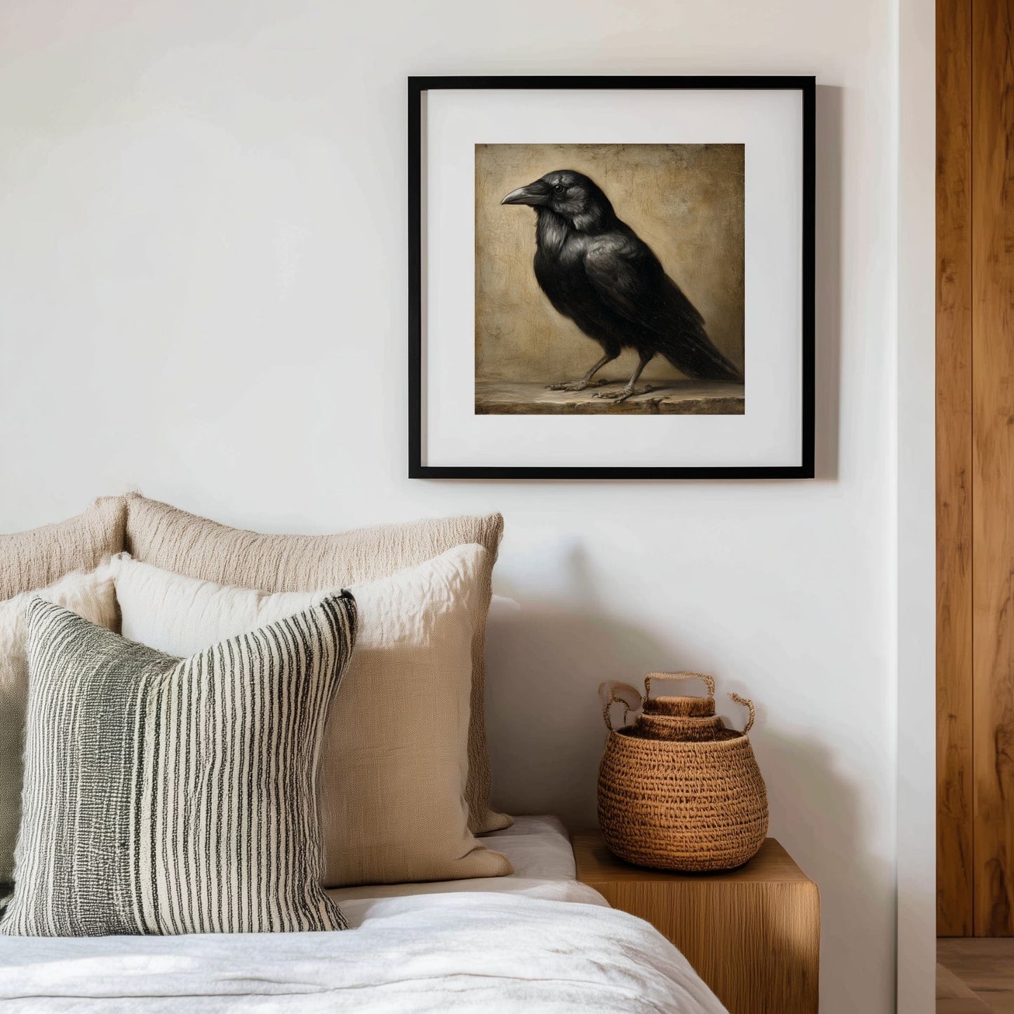 Vintage Halloween Crow Print: Fall Wall Art (Digital Download, 5 Sizes Included)