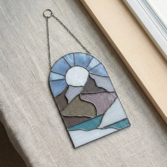 Boho Landscape Stained Glass Pattern