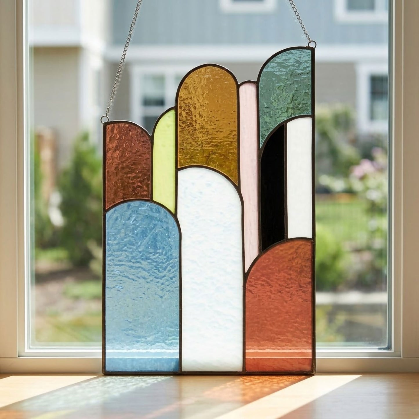 Retro Arches Stained Glass Pattern