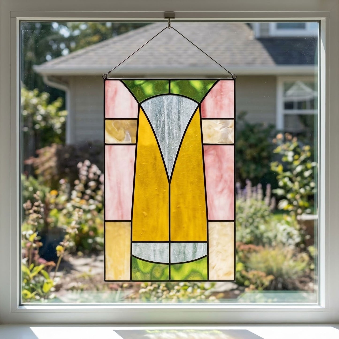 Art Deco Stained Glass Panel Pattern