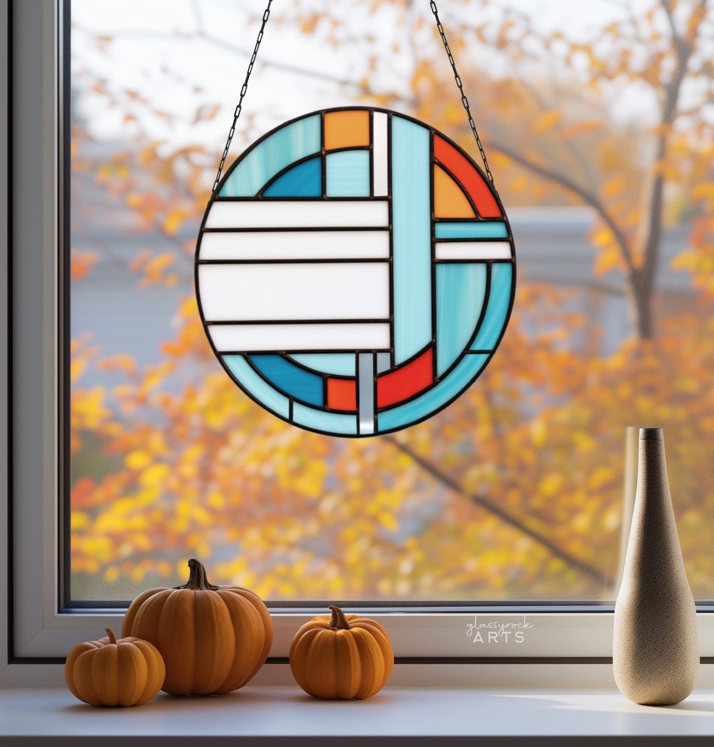 Round Art Deco Stained Glass Pattern