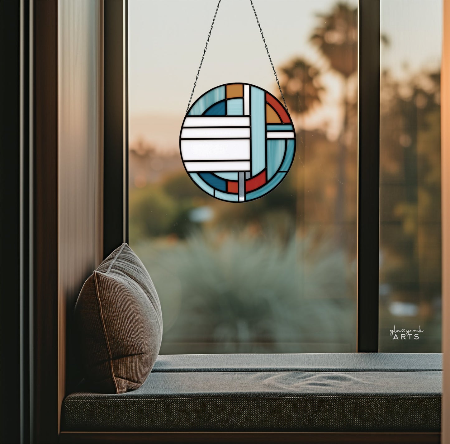 Round Art Deco Stained Glass Pattern
