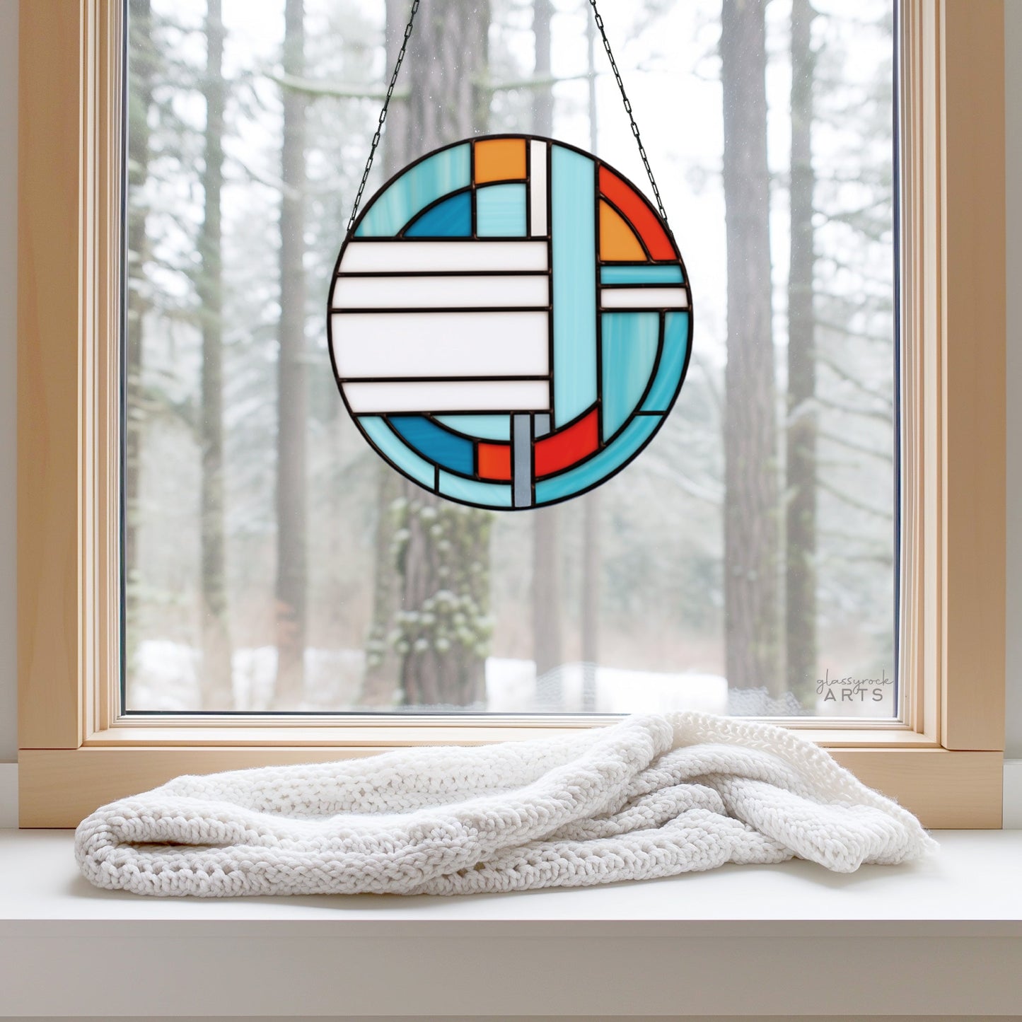 Round Art Deco Stained Glass Pattern