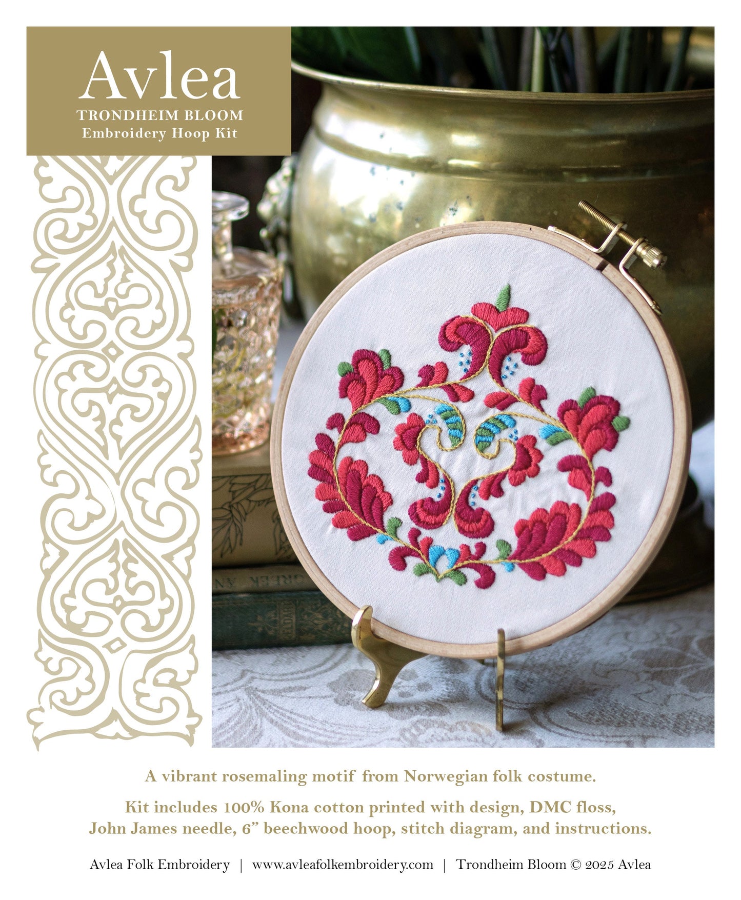 Trondheim Bloom embroidery hoop kit