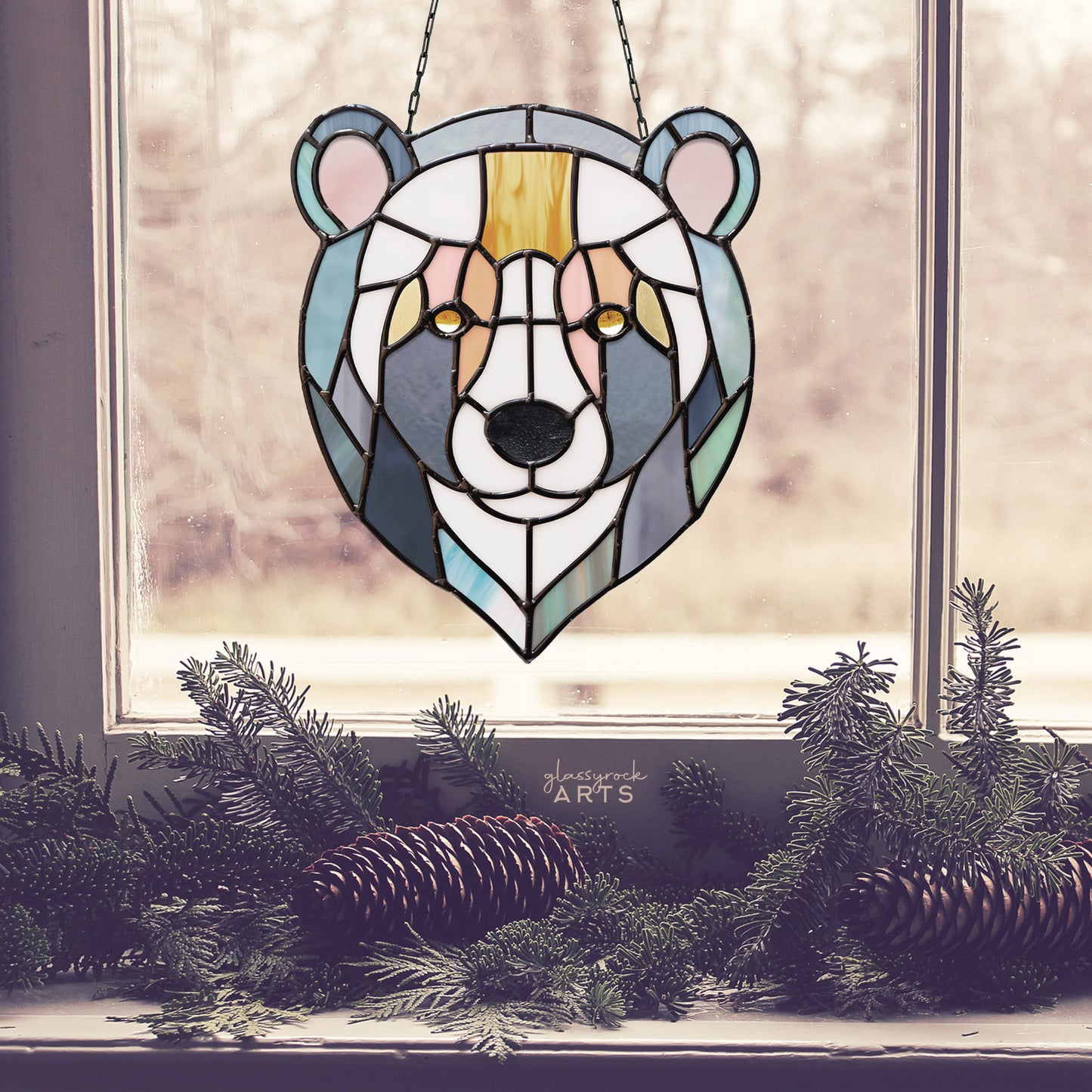 Sweet Bear Stained Glass Pattern