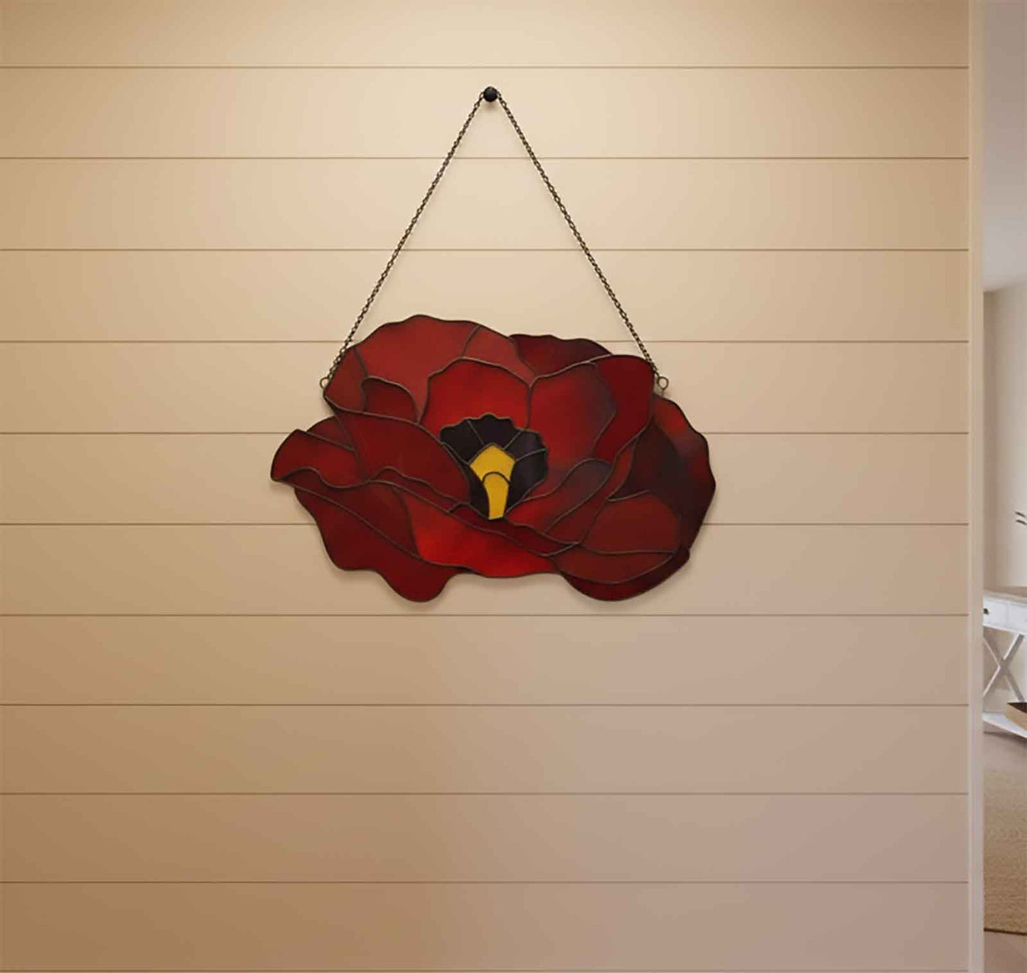 Big Flora Giant Stained Glass Poppy Pattern PDF & PNG